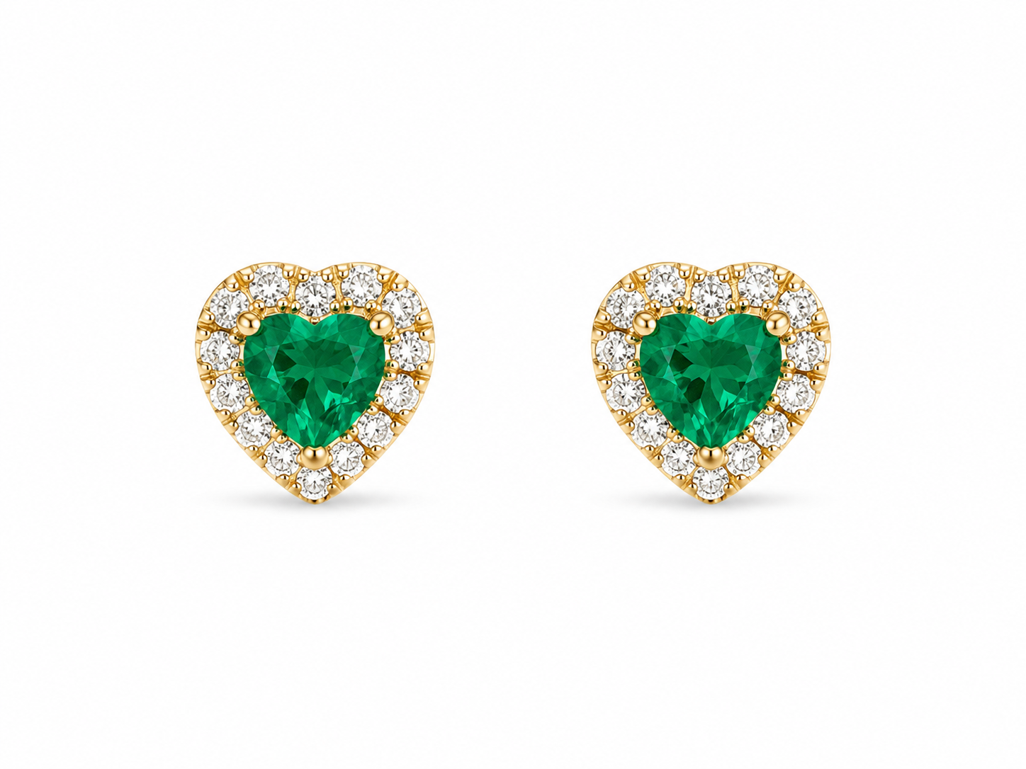 Emerald Heart Stud