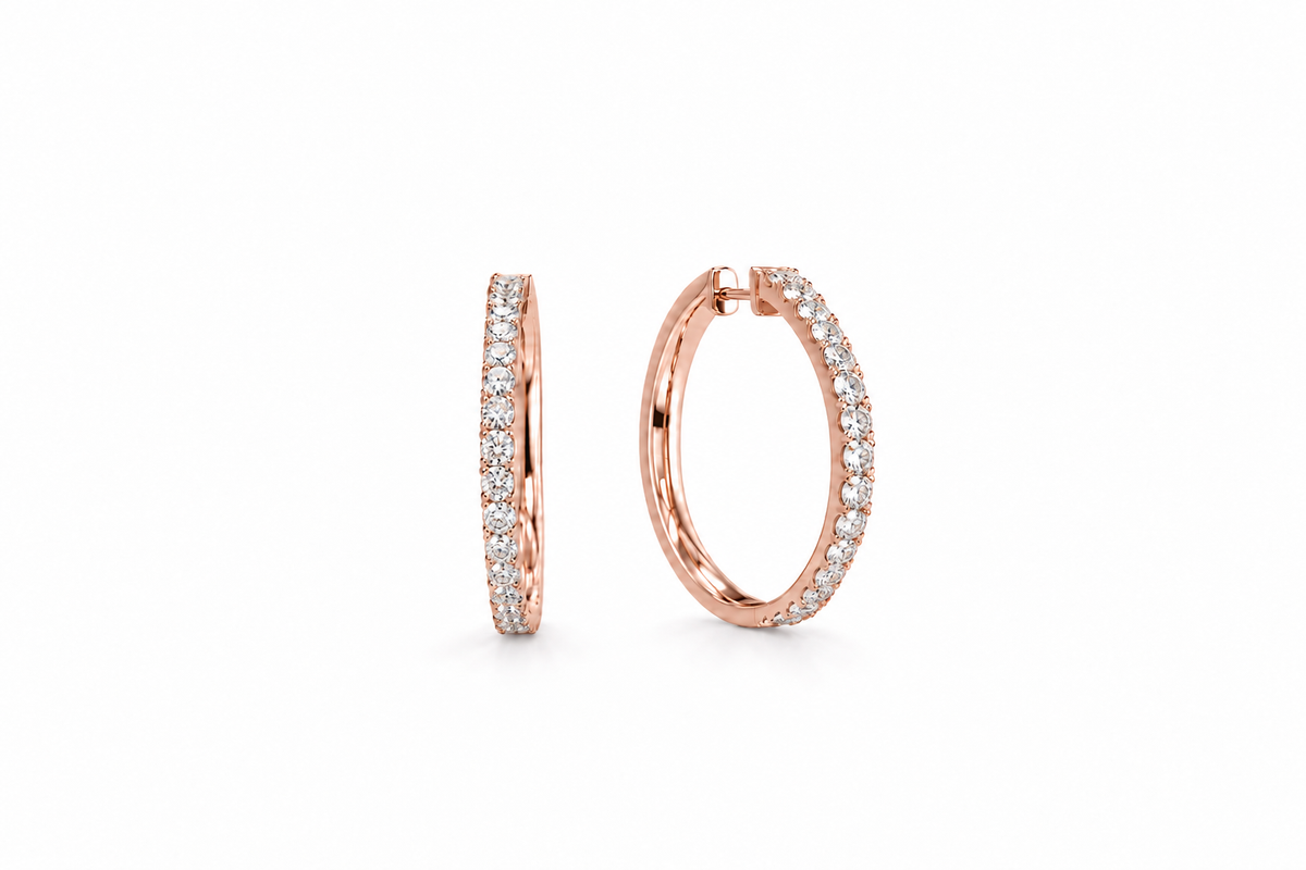 Classic Diamond Hoop Earrings- 0.40ct