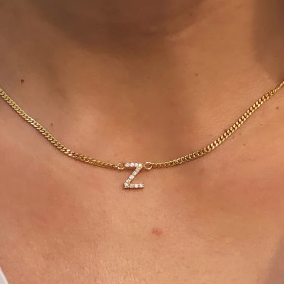 Curb Initial Necklace