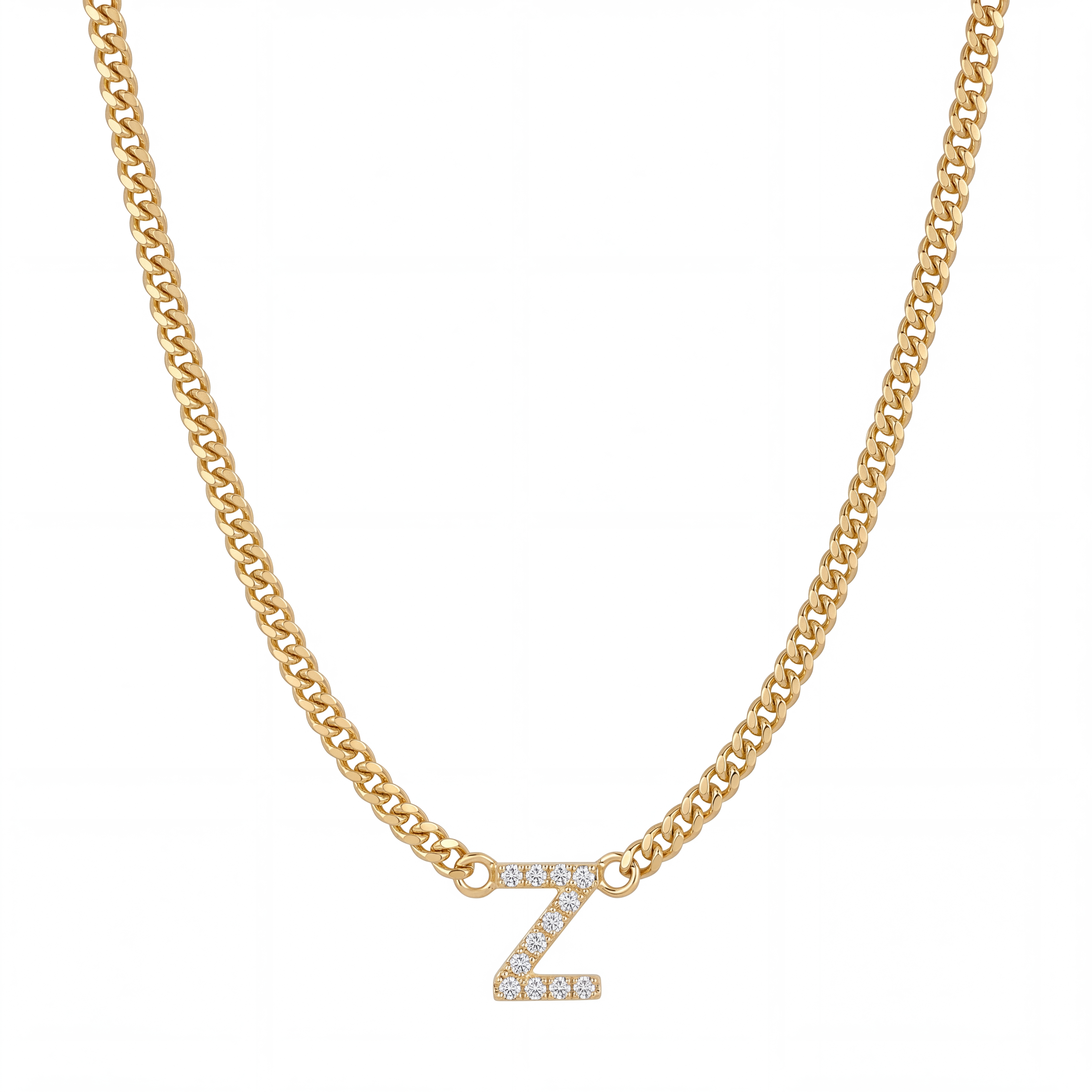 Curb Initial Necklace