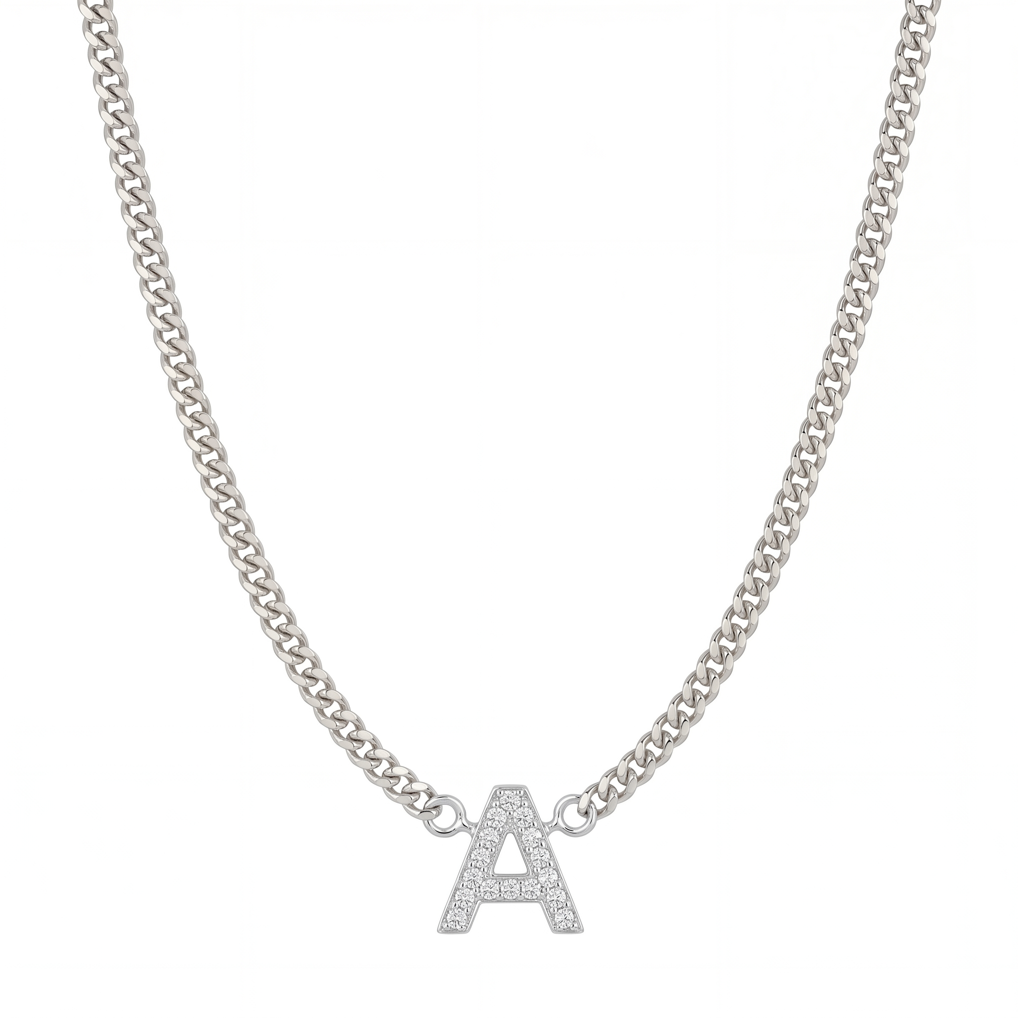 Curb Initial Necklace