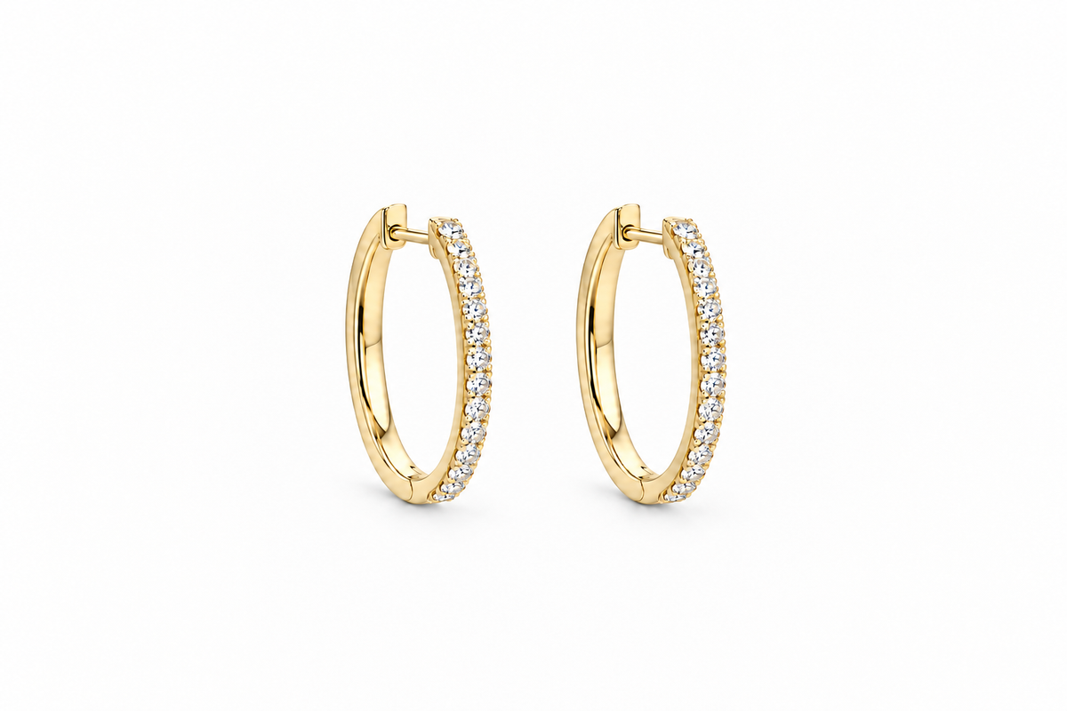 Oval Shape Hoops - 0.50ct