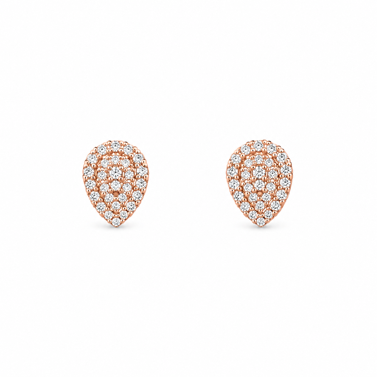Drop Pear Studs Diamond Earrings