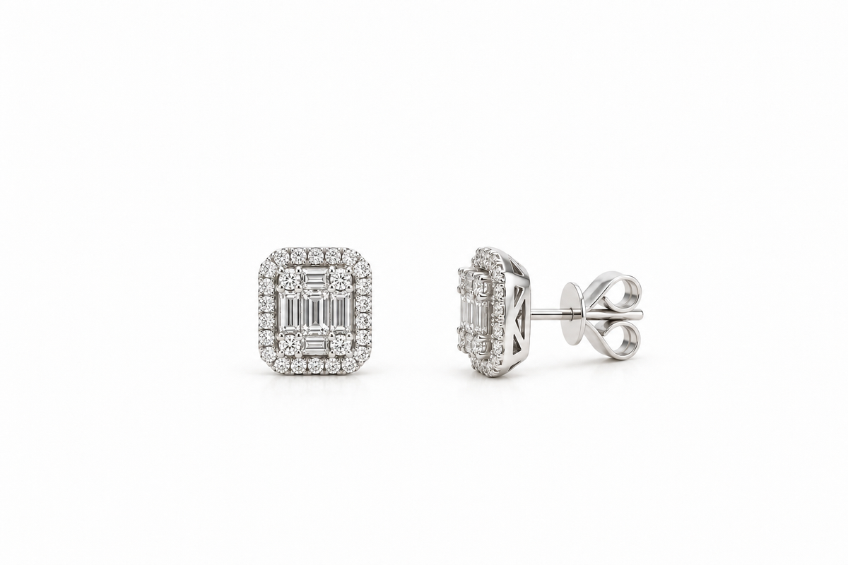Emerald Radiance Diamond Earrings