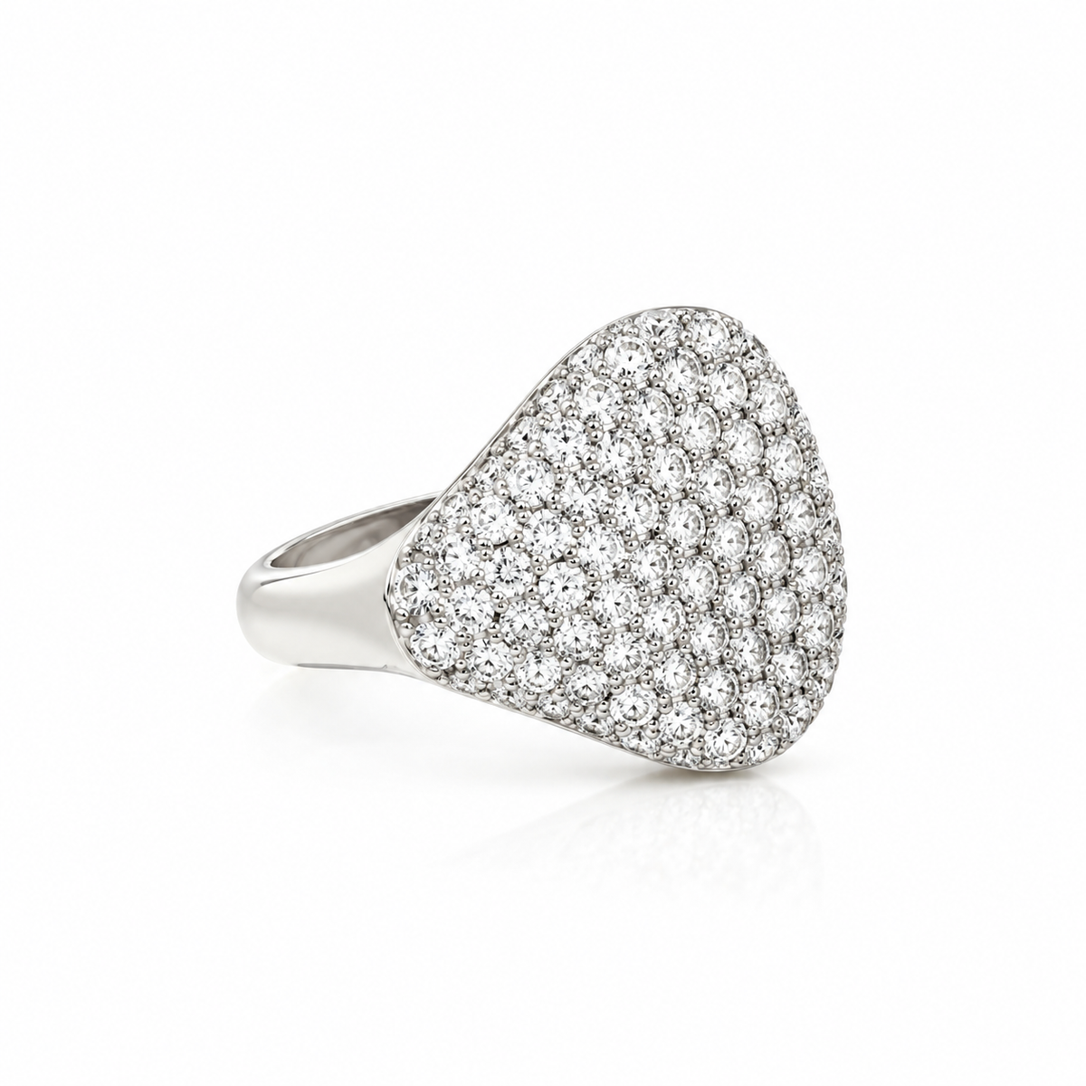 Pinky Pavé Diamond Ring - 18K White Gold