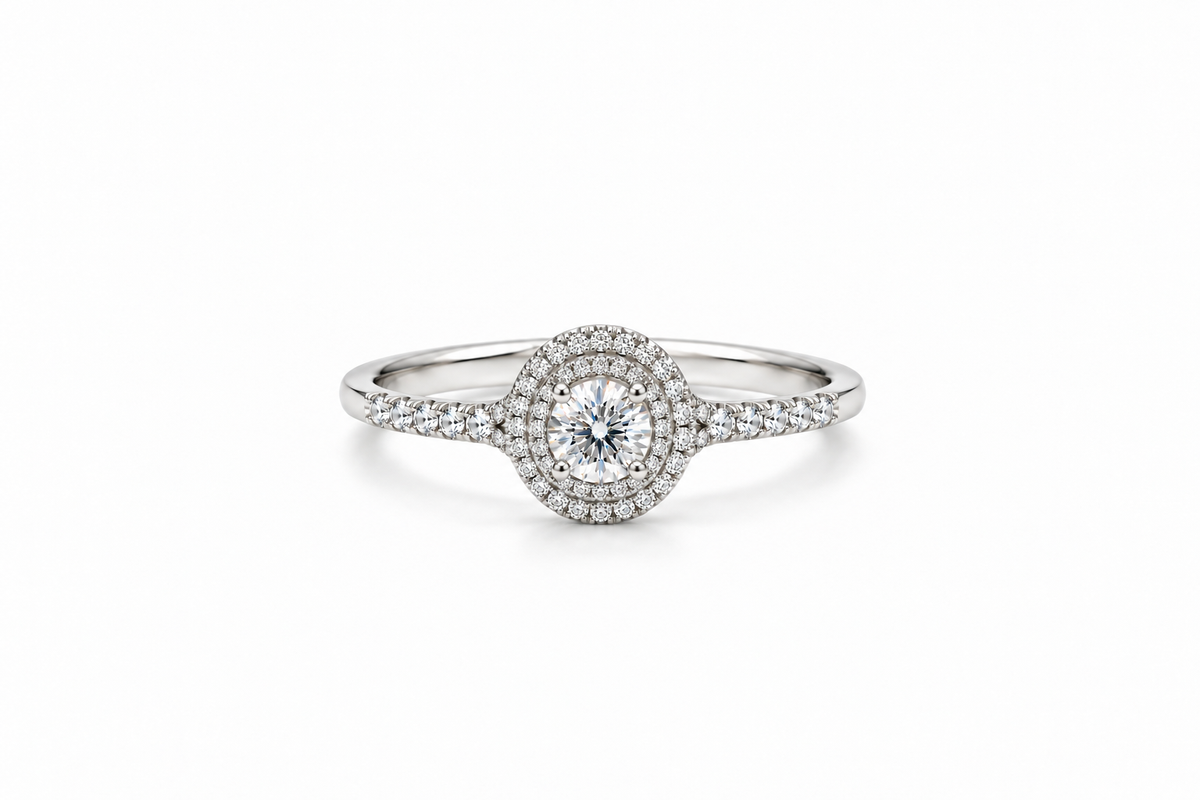 Double Halo Diamond Ring
