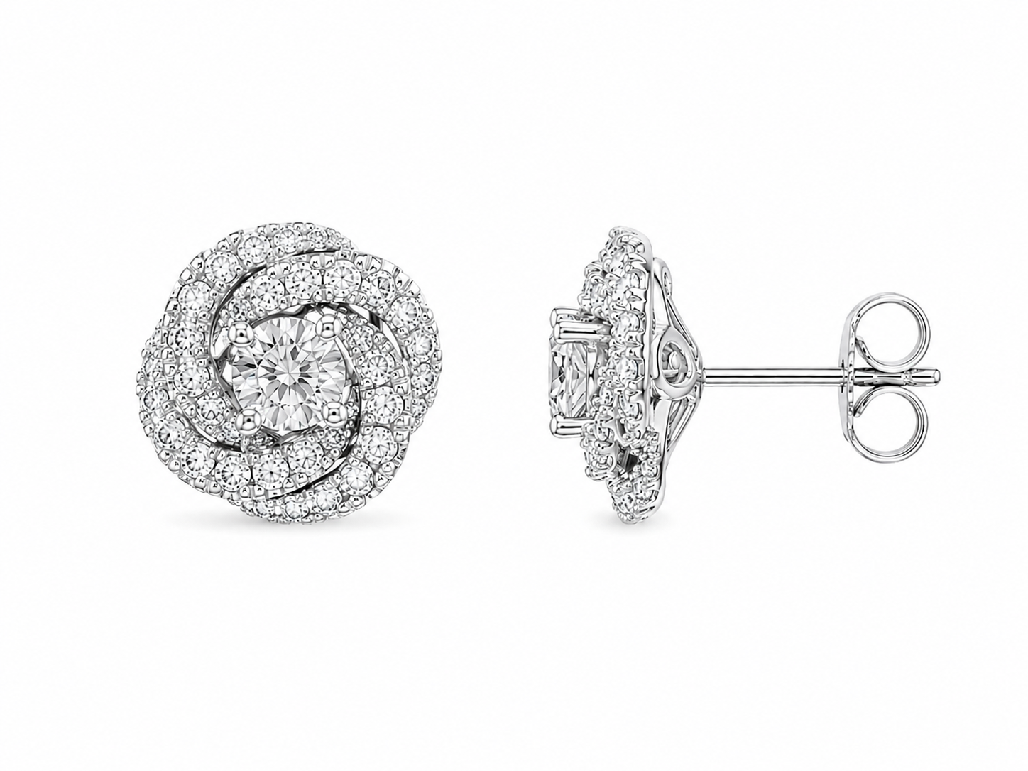 Flower diamonds stud
