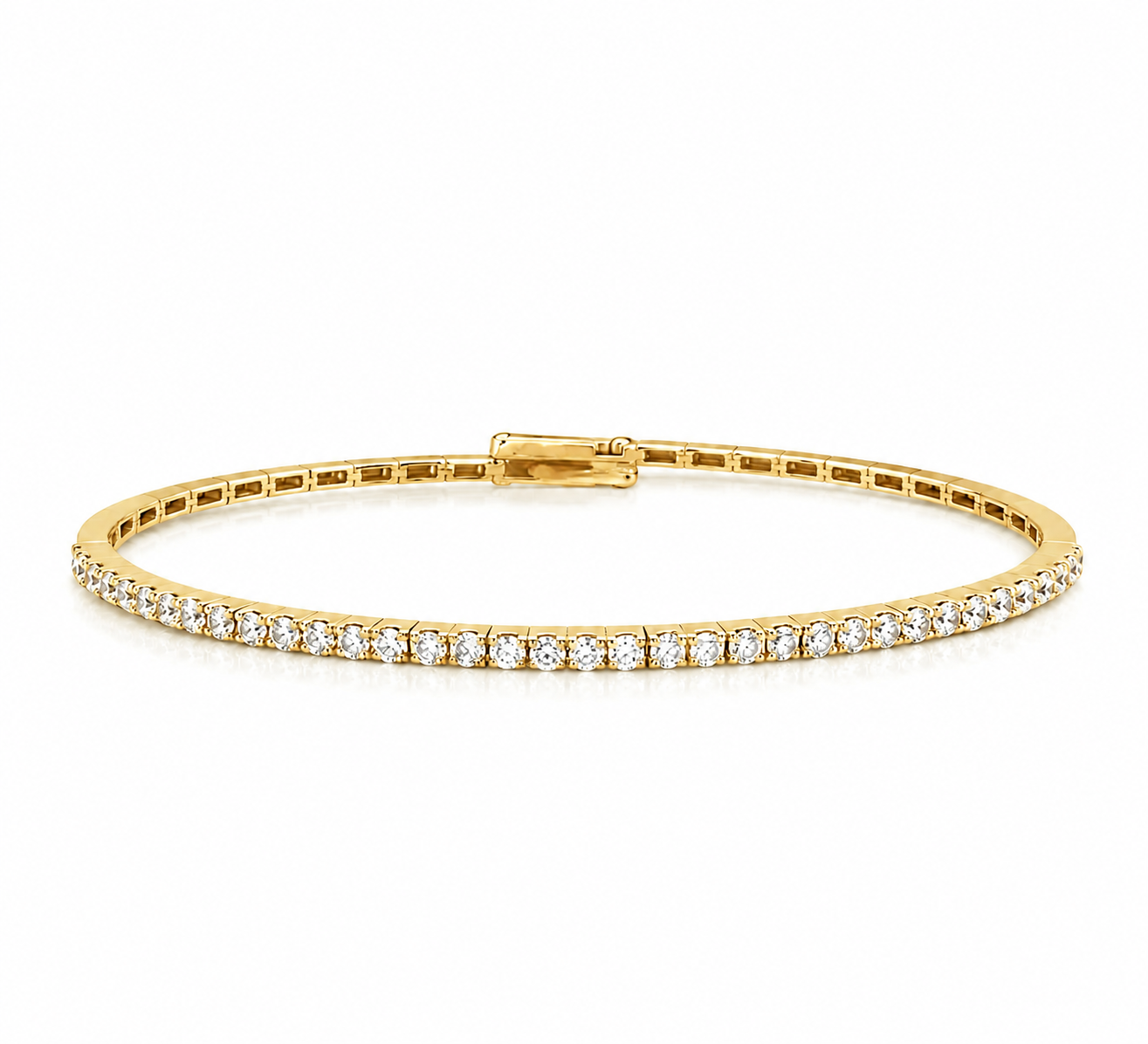 Classic Flexible Diamond Bangle Yellowgold