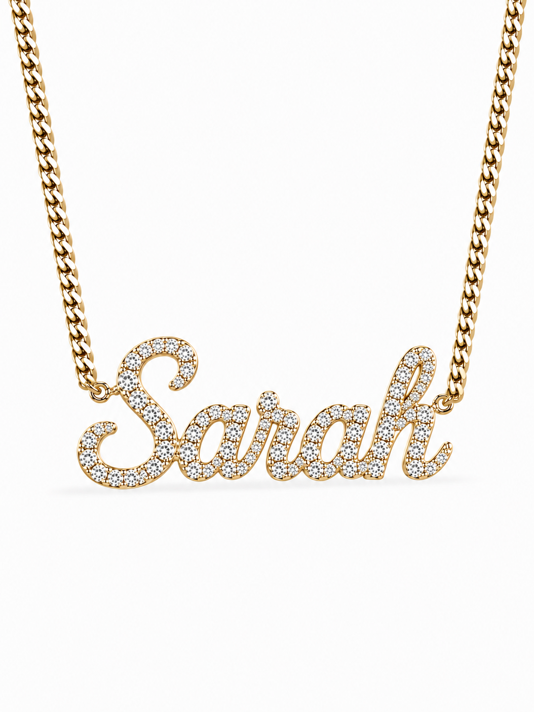 Chunky Curb Script Name Necklace