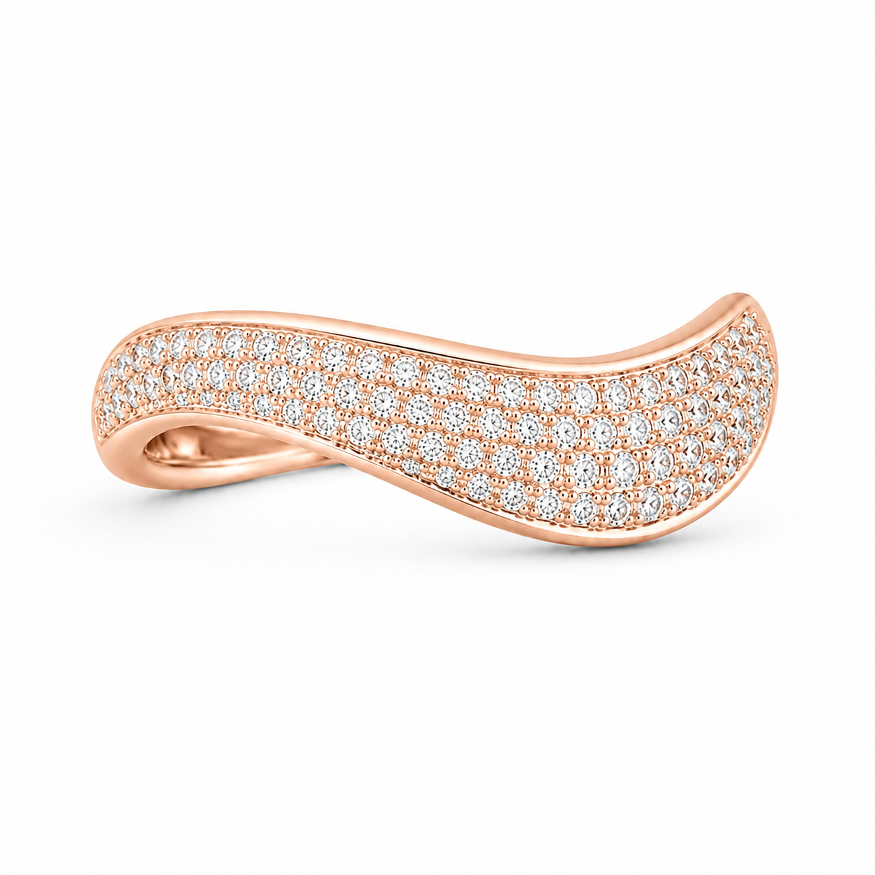 Wave Diamond Ring