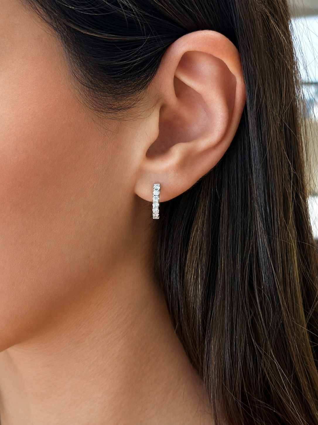 Classic Diamond Hoops