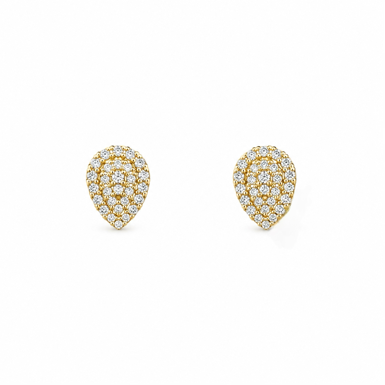 Drop Pear Studs Diamond Earrings