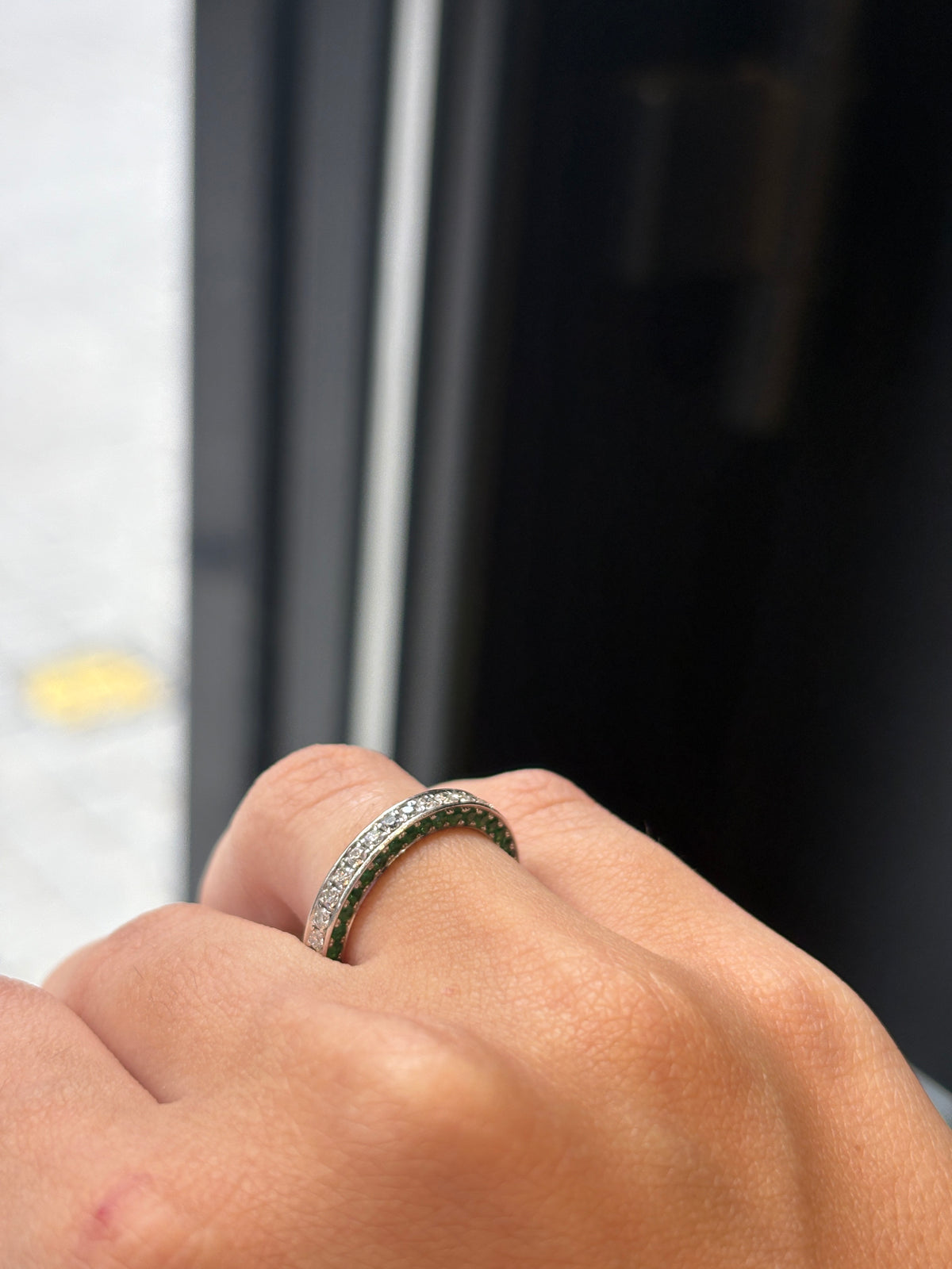 Diamond & Emerald Eternity Ring