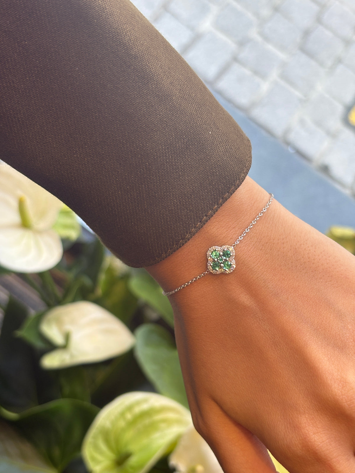 Emerald Clover Bracelet