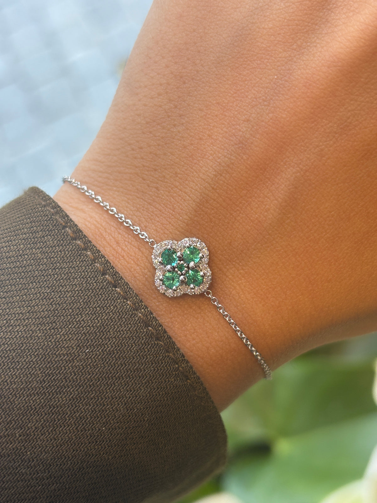 Emerald Clover Bracelet