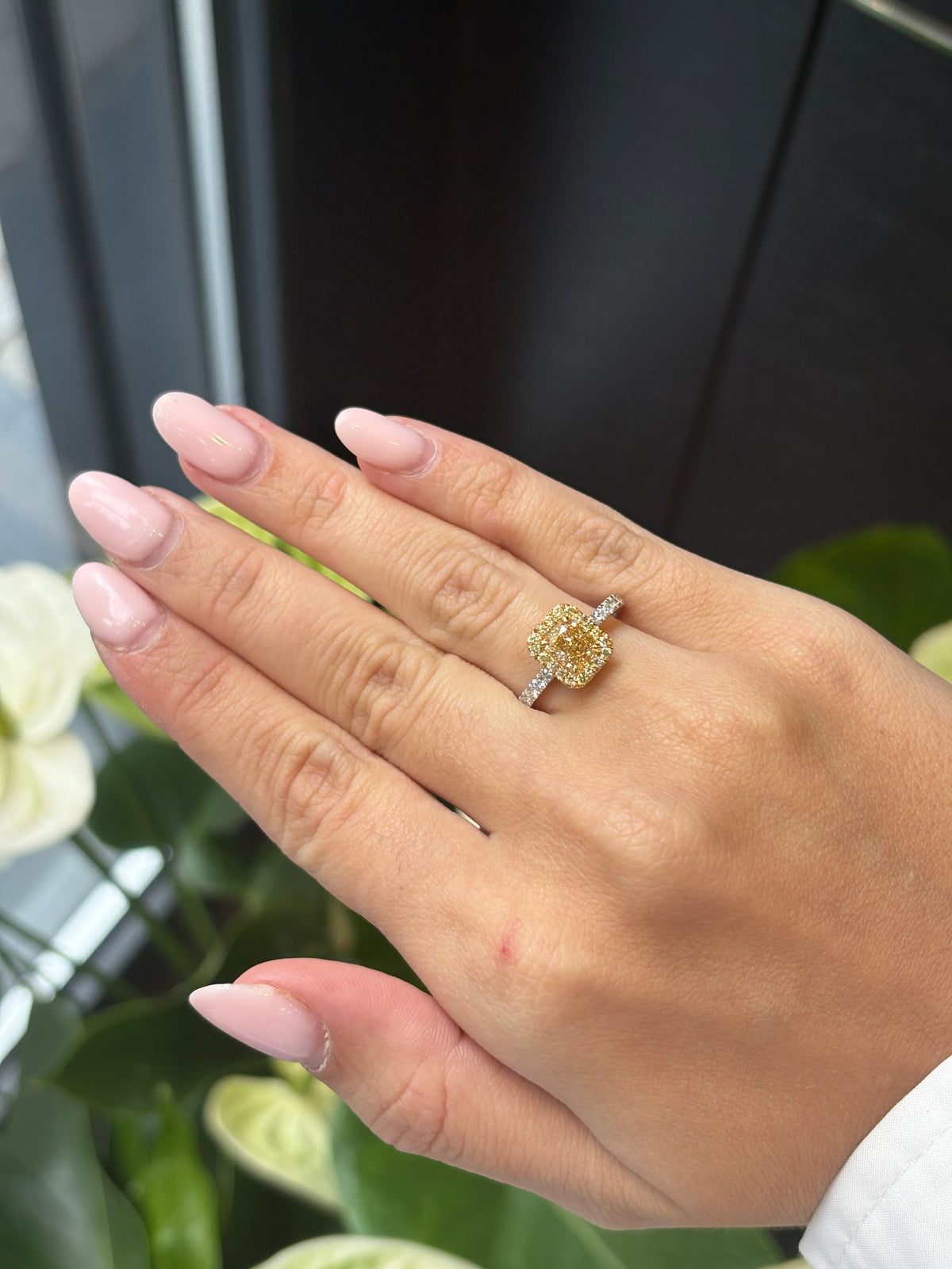 Radiant Yellow Diamond Ring