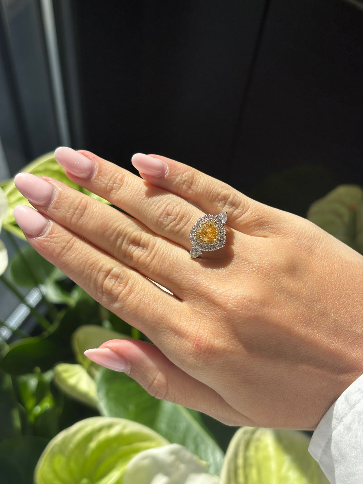 Yellow Heart Diamond Ring