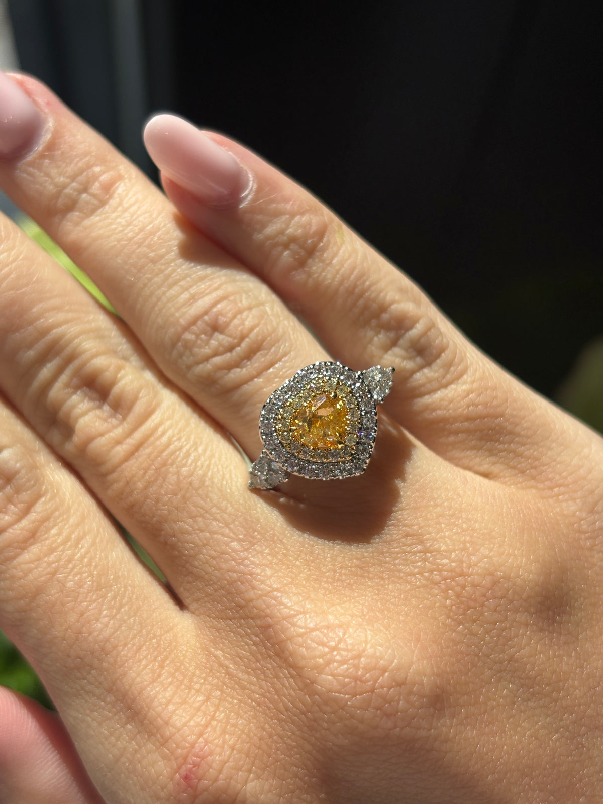 Yellow Heart Diamond Ring
