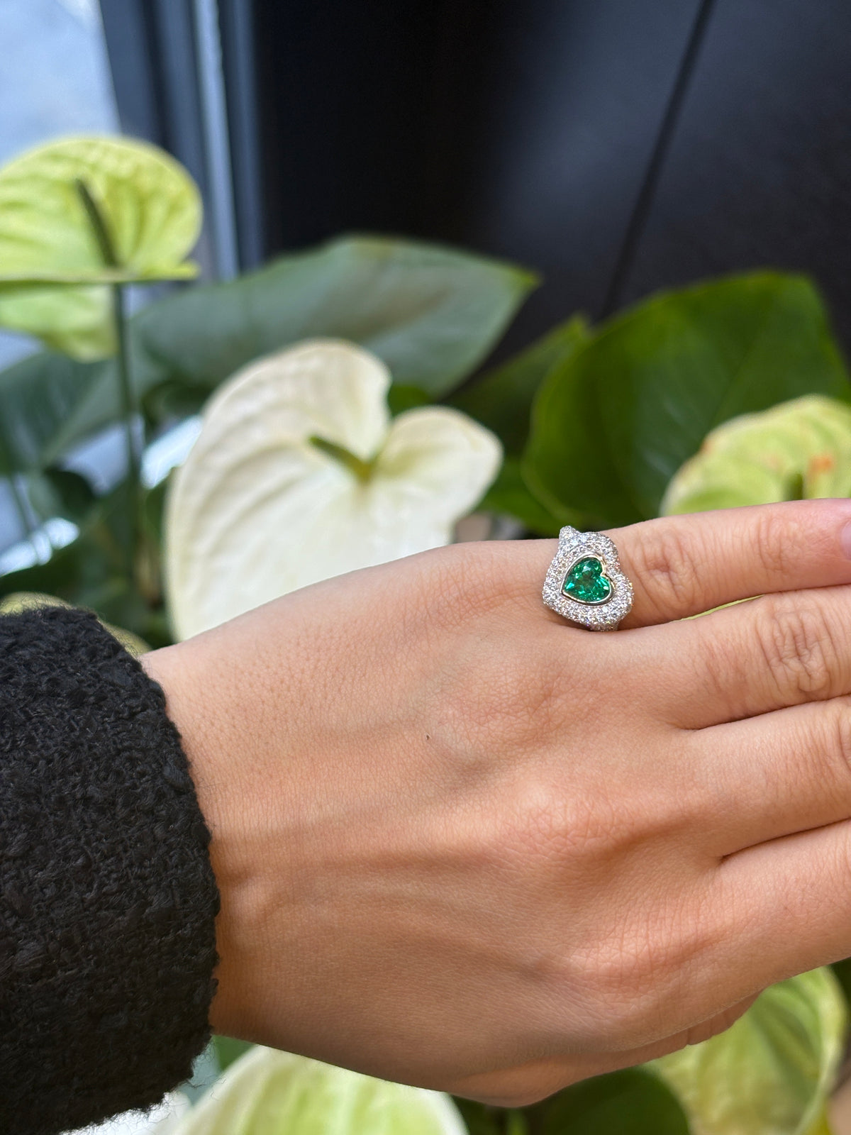 Green Pinky Heart