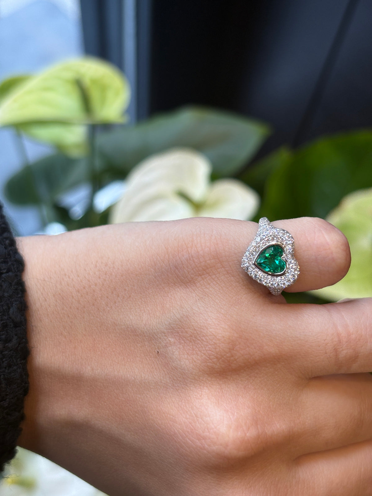 Green Pinky Heart