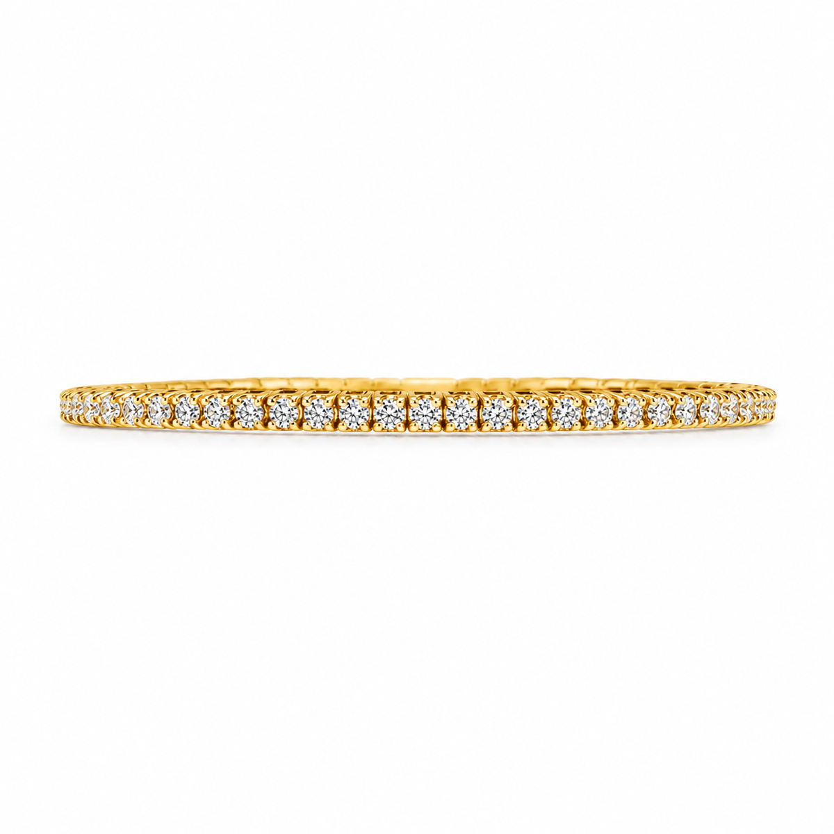 Stretch Tennis Diamond Bracelet - 18K Gold