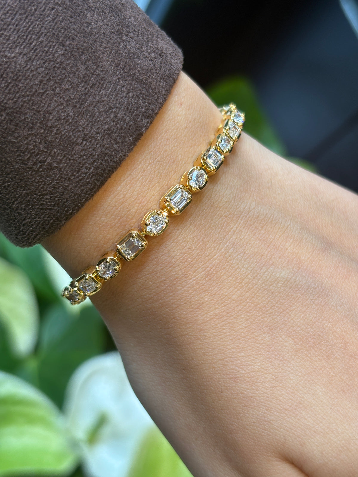 Fancy Duo Diamond Tennis Bracelet