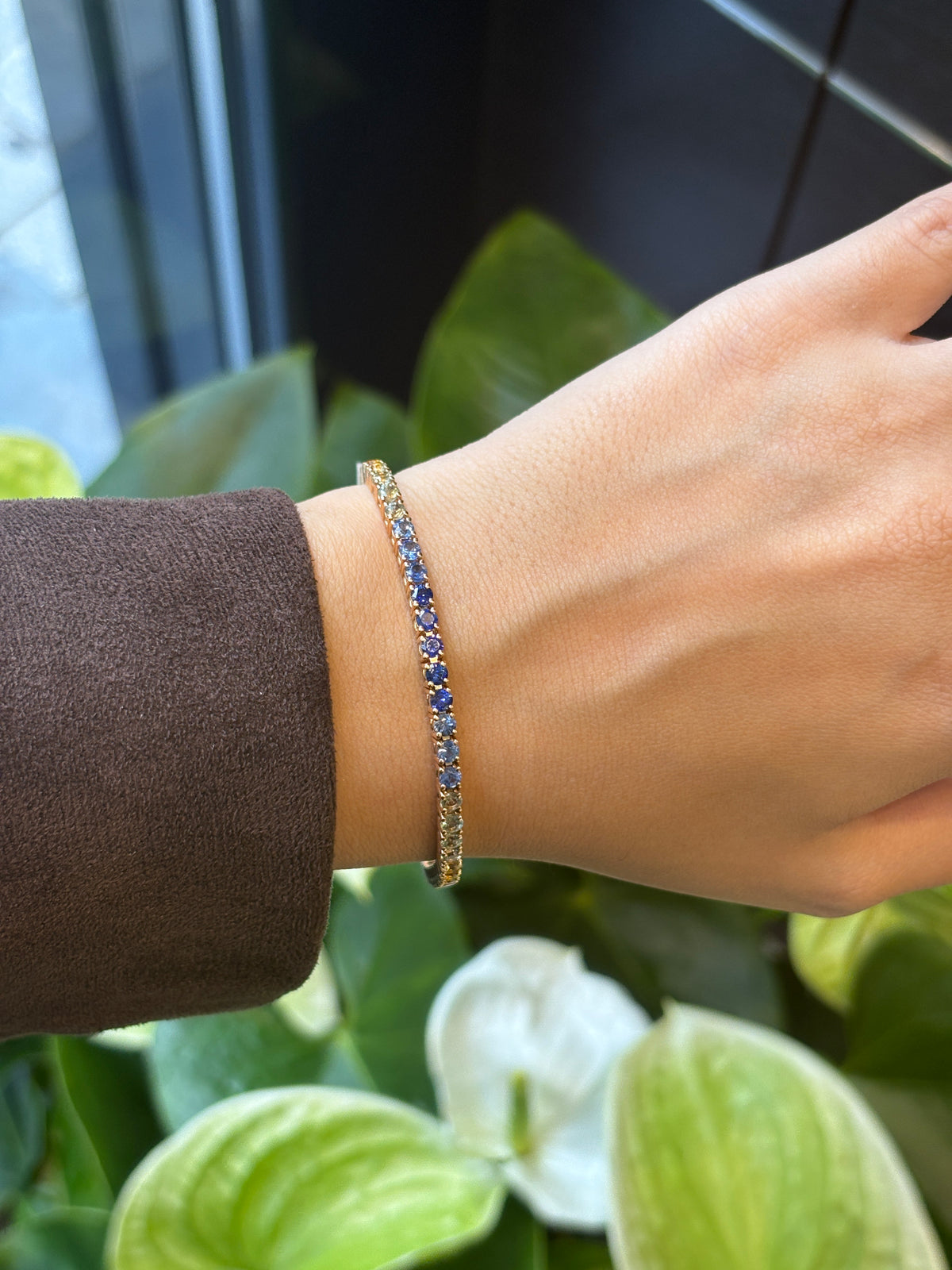 Sunset Sapphire Tennis Bracelet