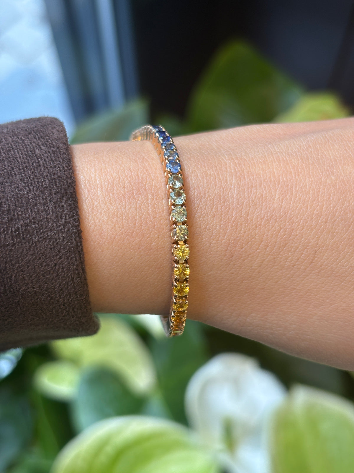 Sunset Sapphire Tennis Bracelet