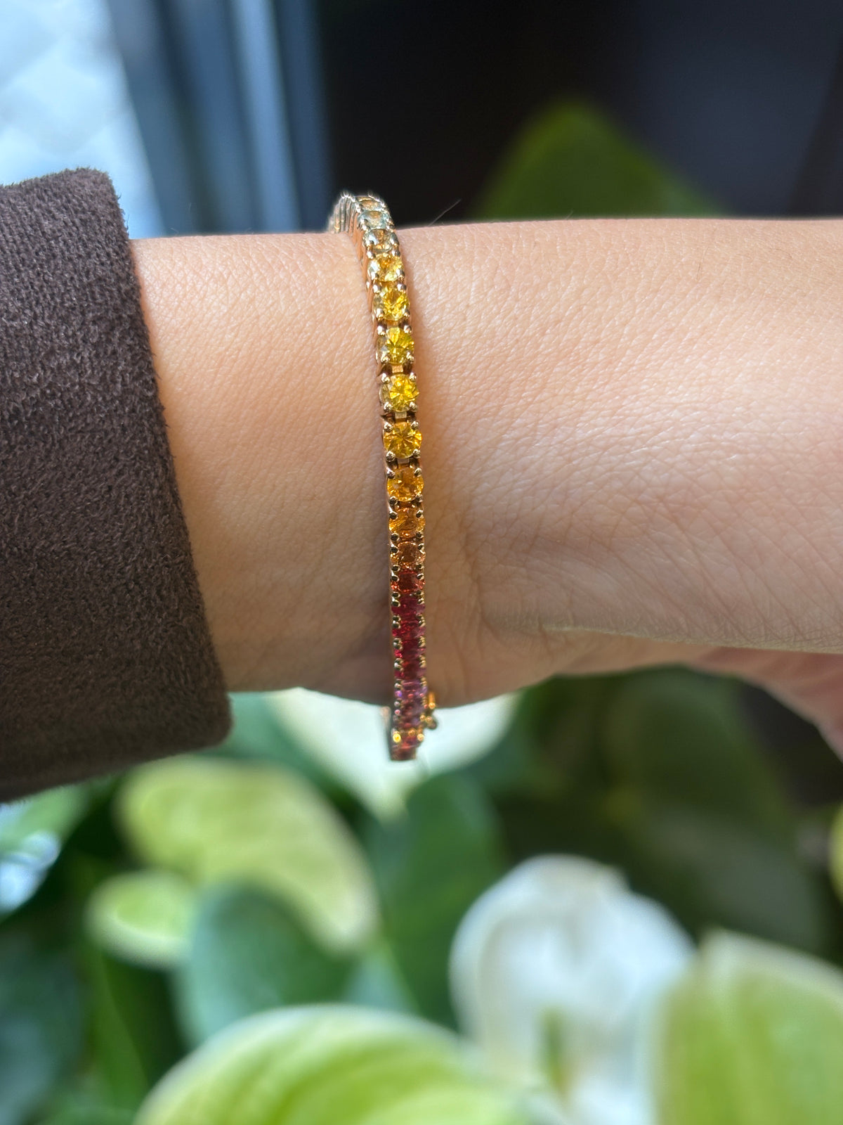 Sunset Sapphire Tennis Bracelet