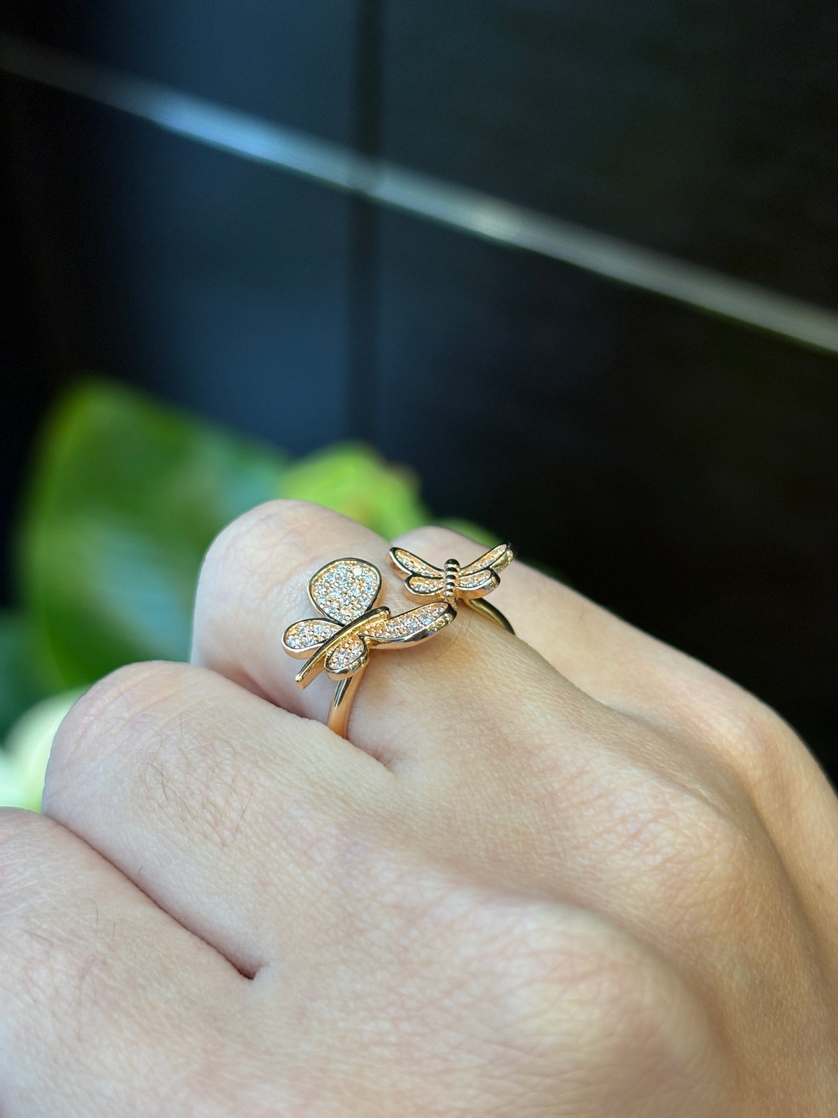 Butterfly Duo Diamond Ring