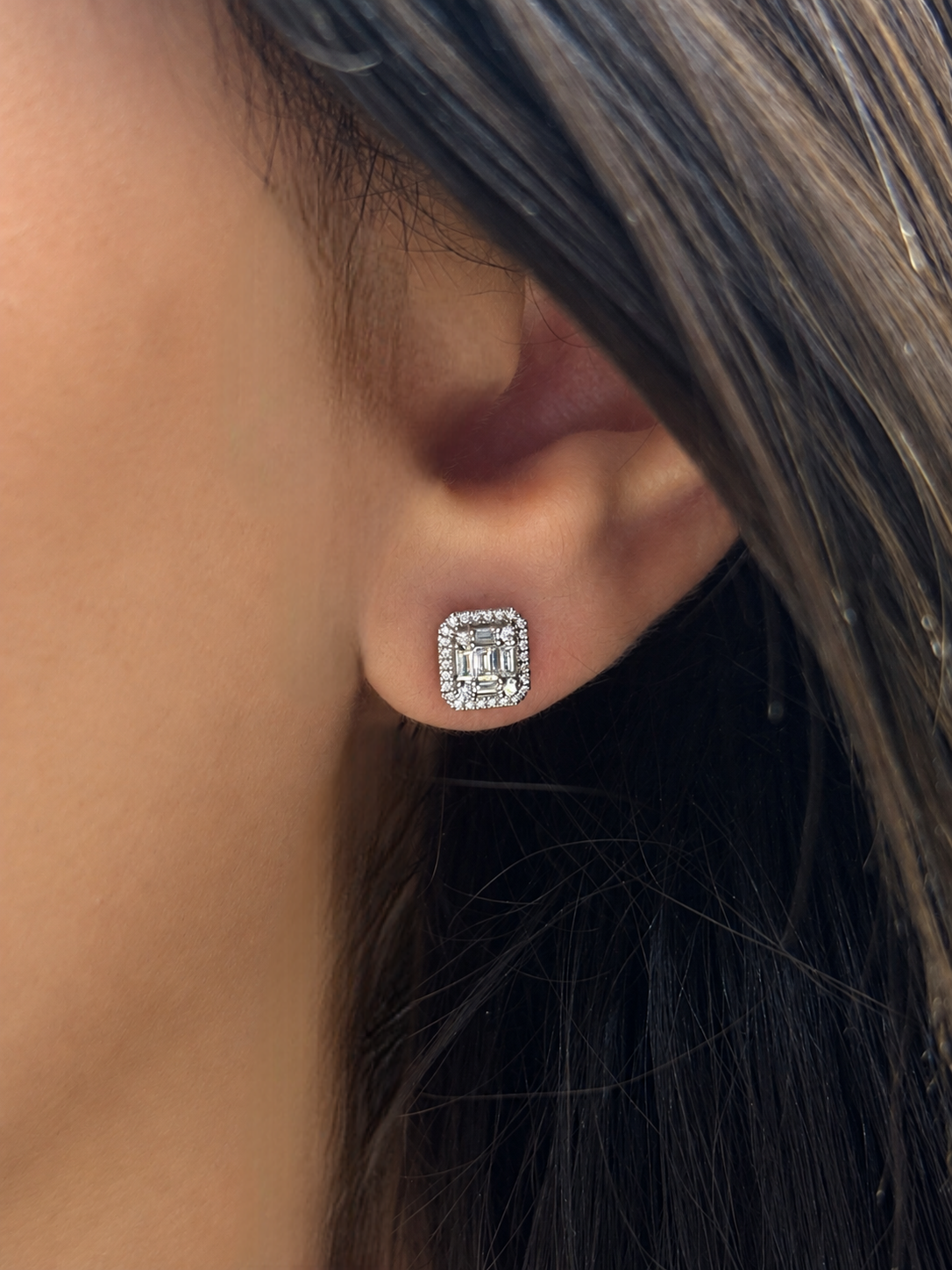 Emerald Radiance Diamond Earrings