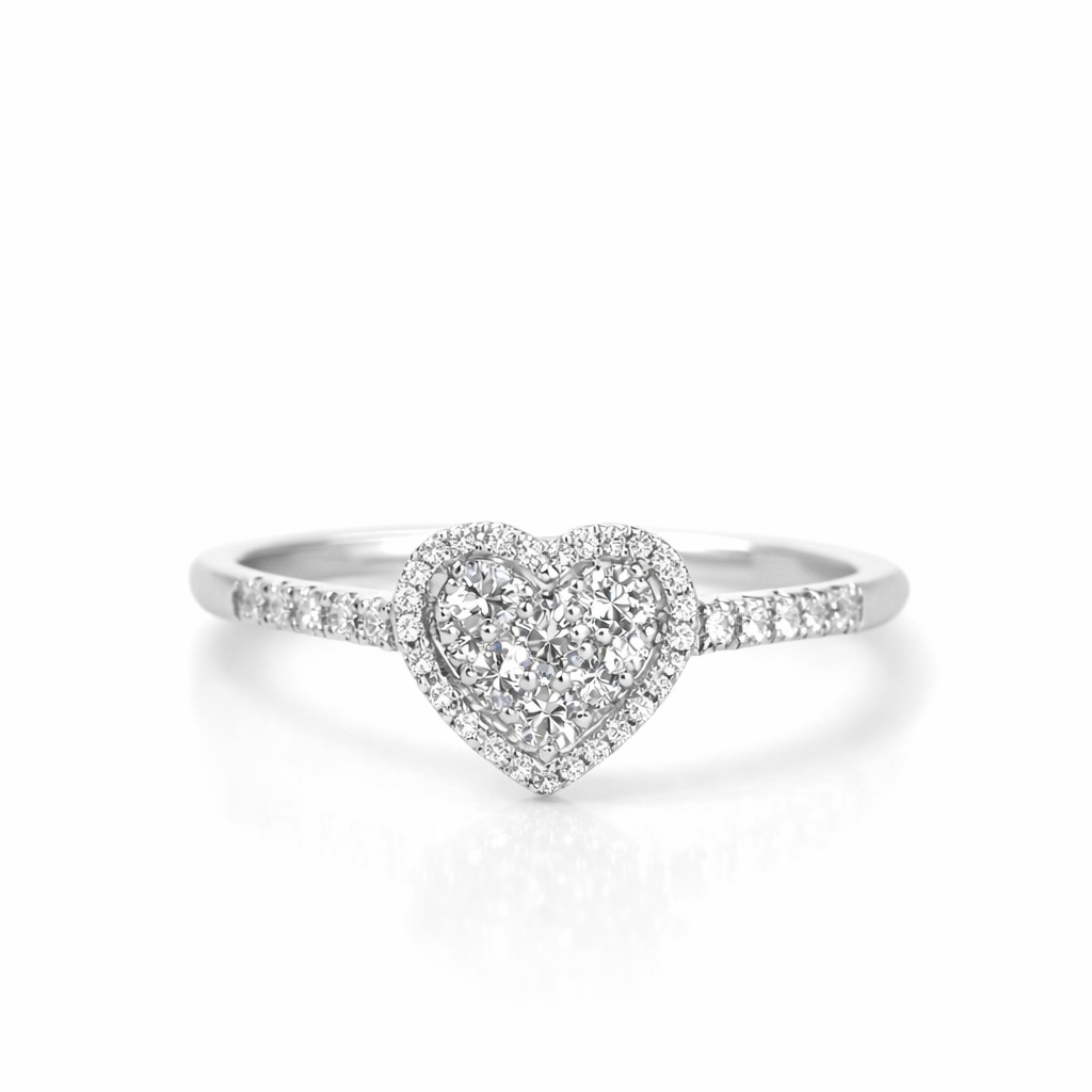 Heart Side Diamonds Ring