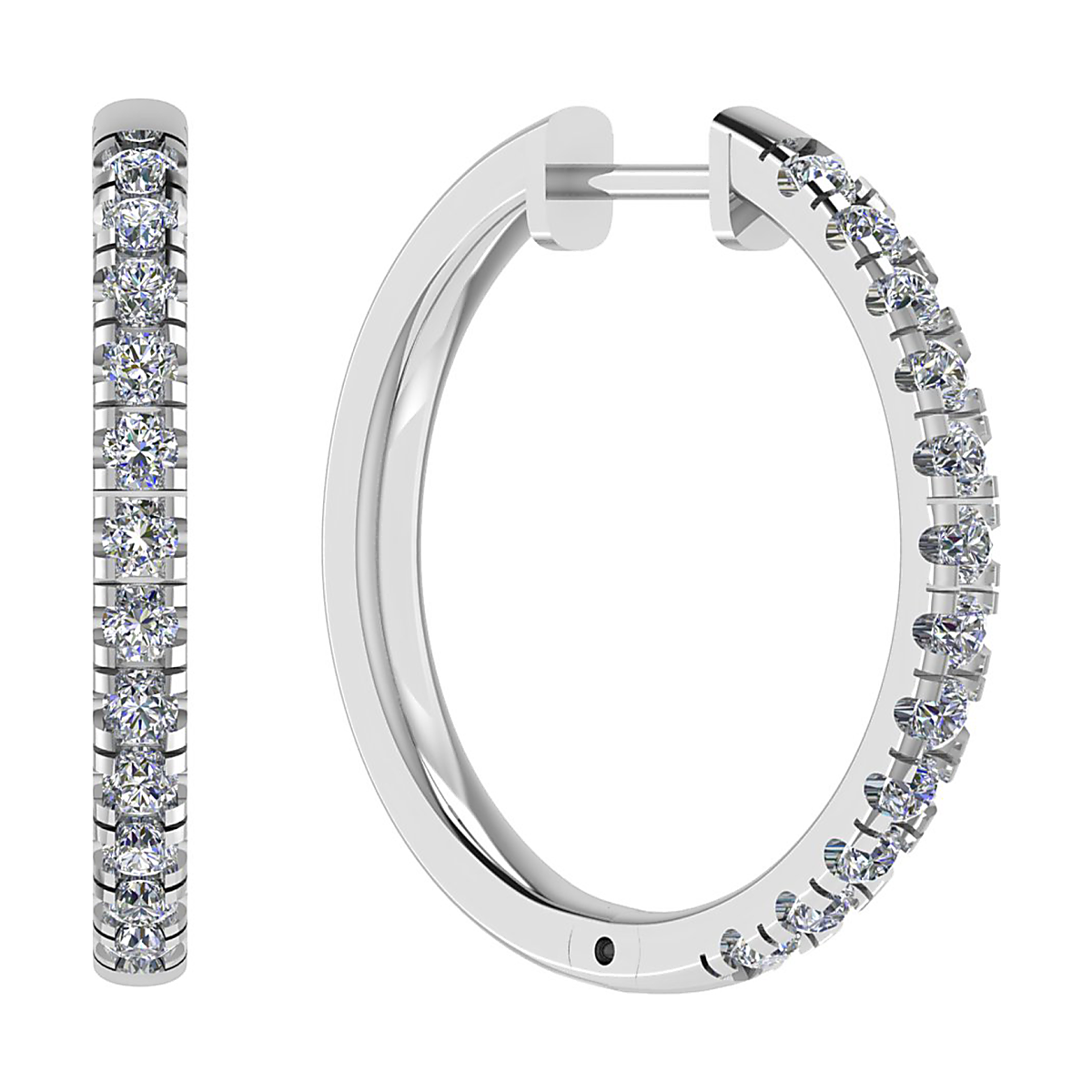 Diamond Hoop Earrings