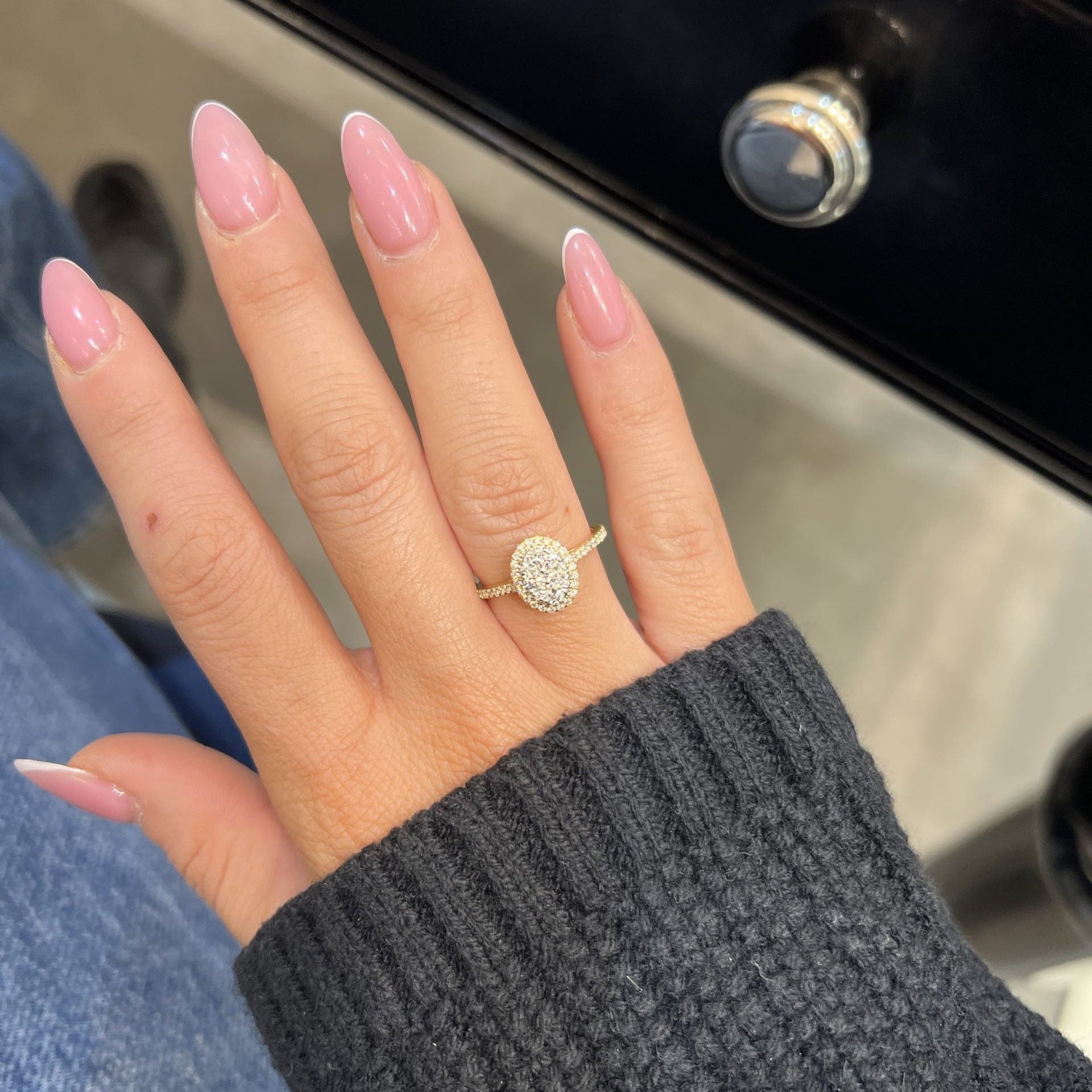 Multiple Diamonds Oval Ring