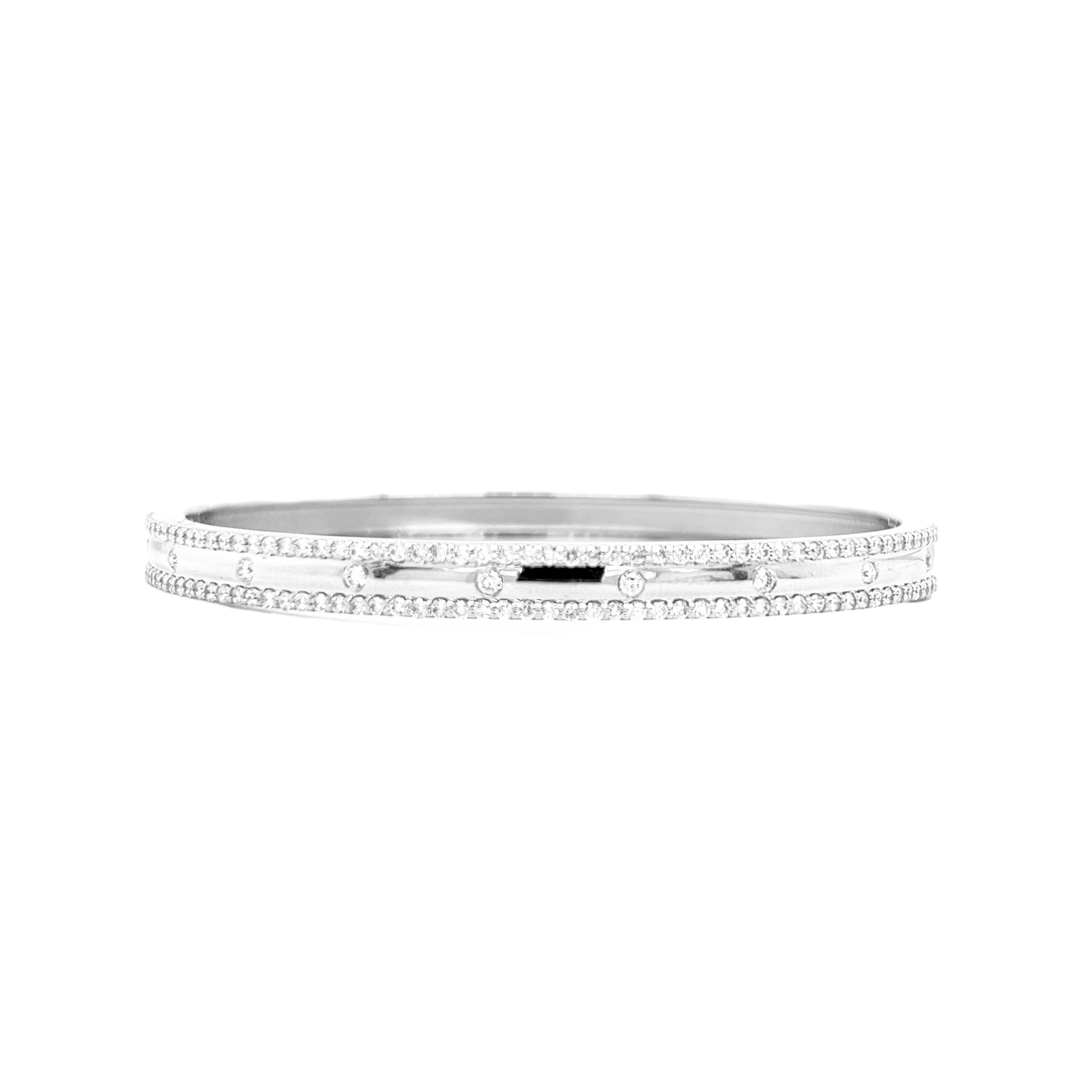 Sidewise Pavé Inlay Bangle