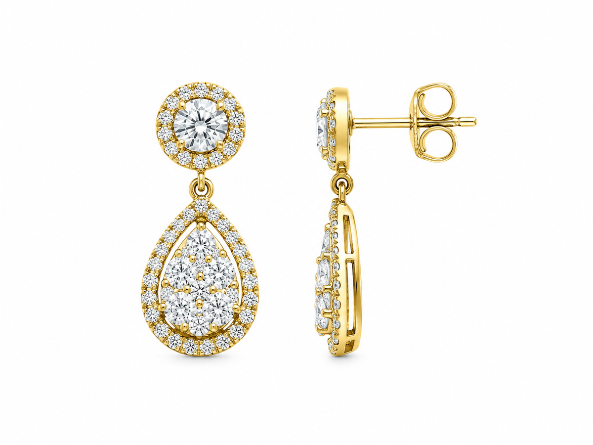 Diamond Teardrop Earrings