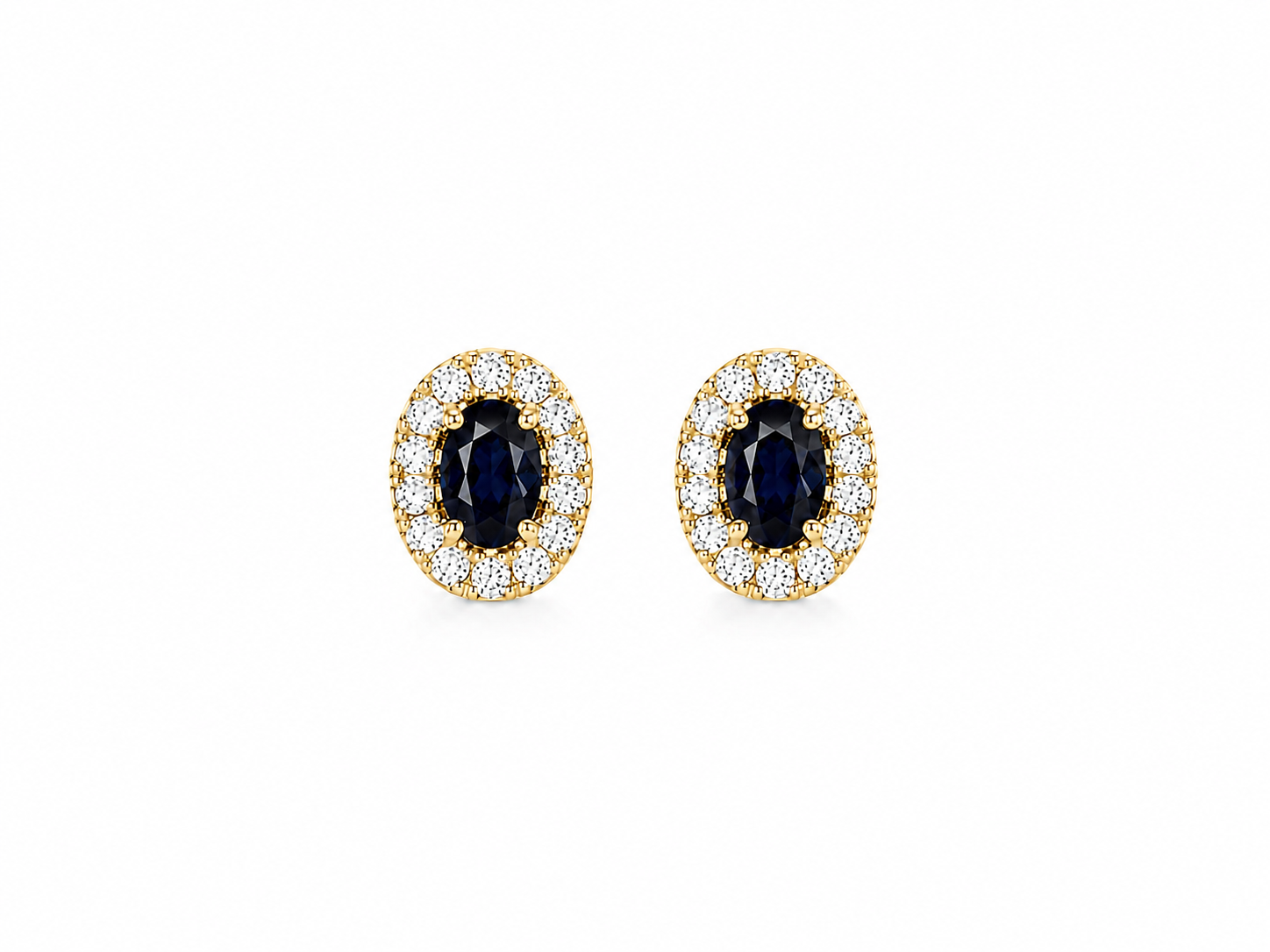 Oval Sapphire Studs