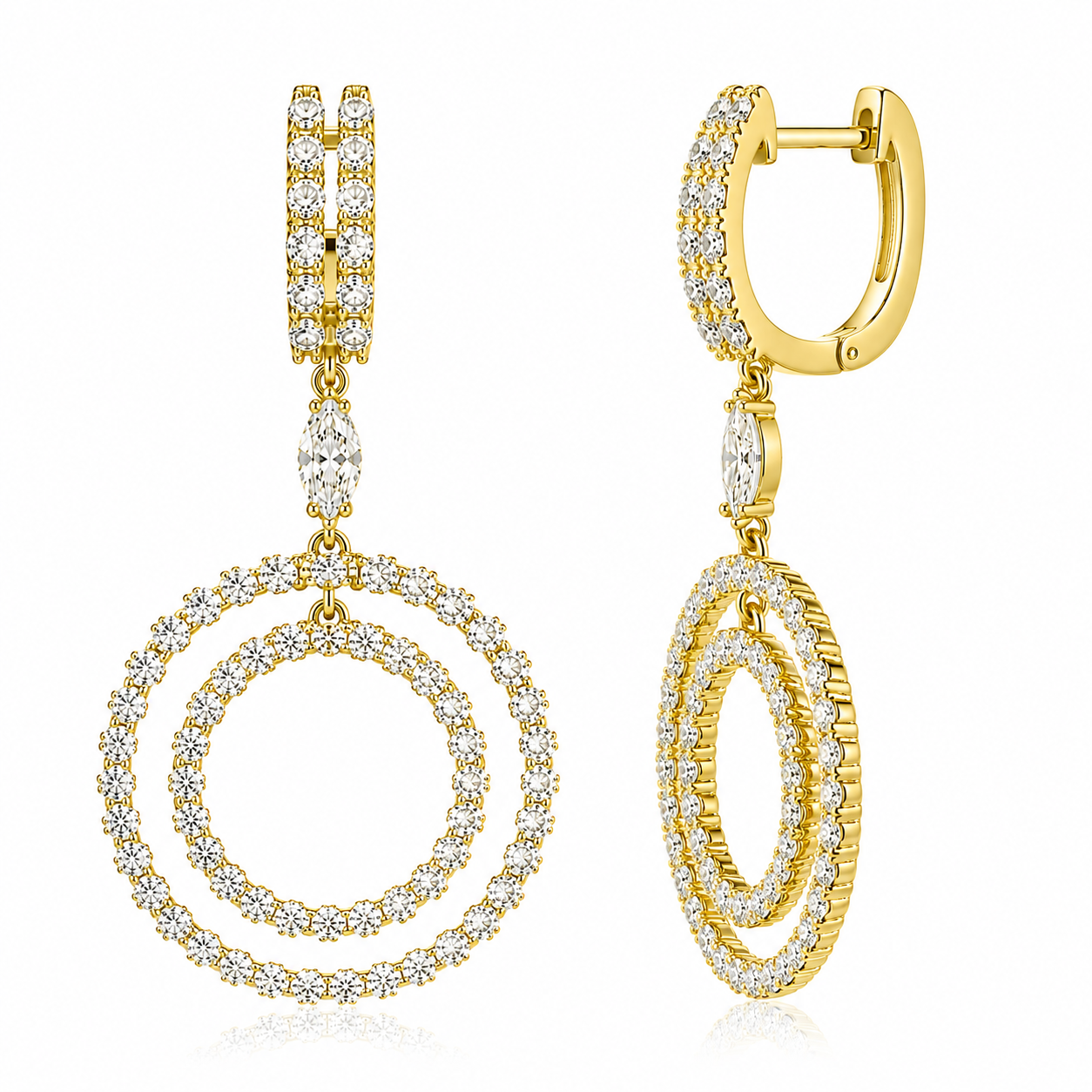 Double Halo Earrings