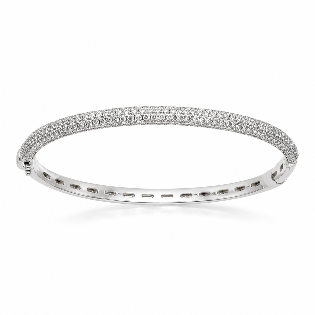 Bracelet rigide pavé de diamants
