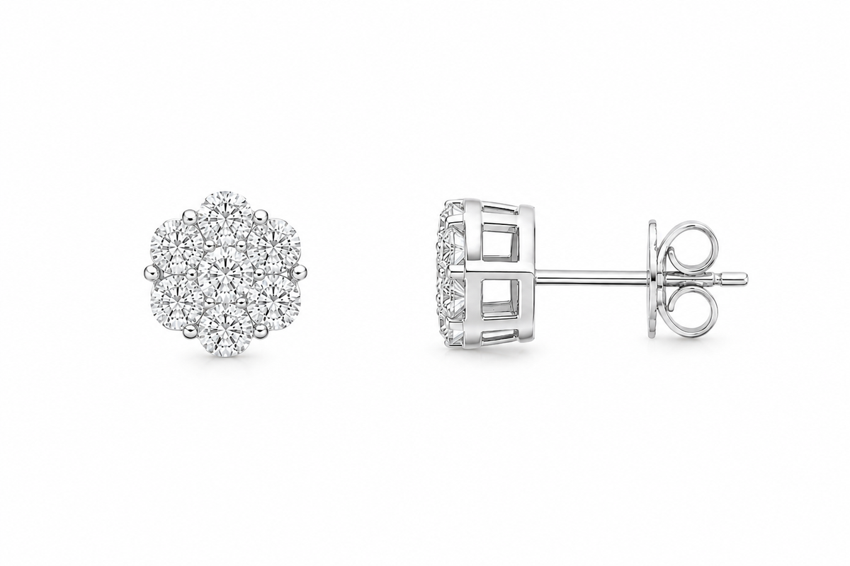 Flower Diamond Studs