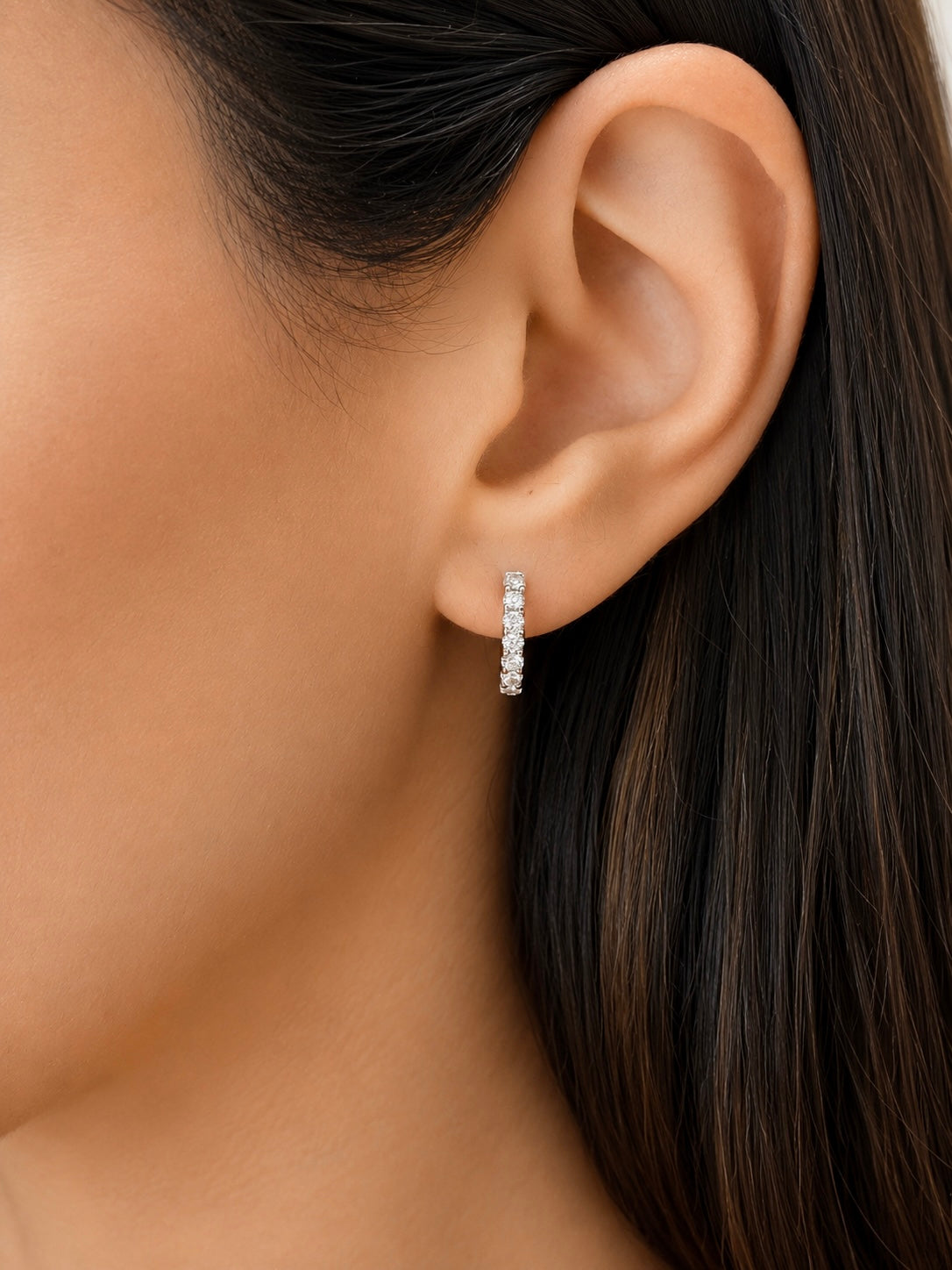 Classic Diamond Hoops