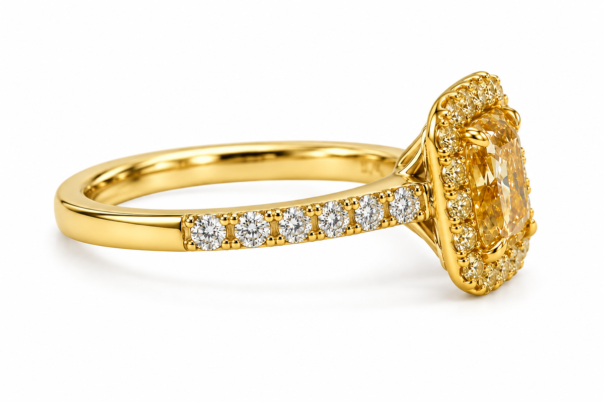 Radiant Yellow Diamond Ring