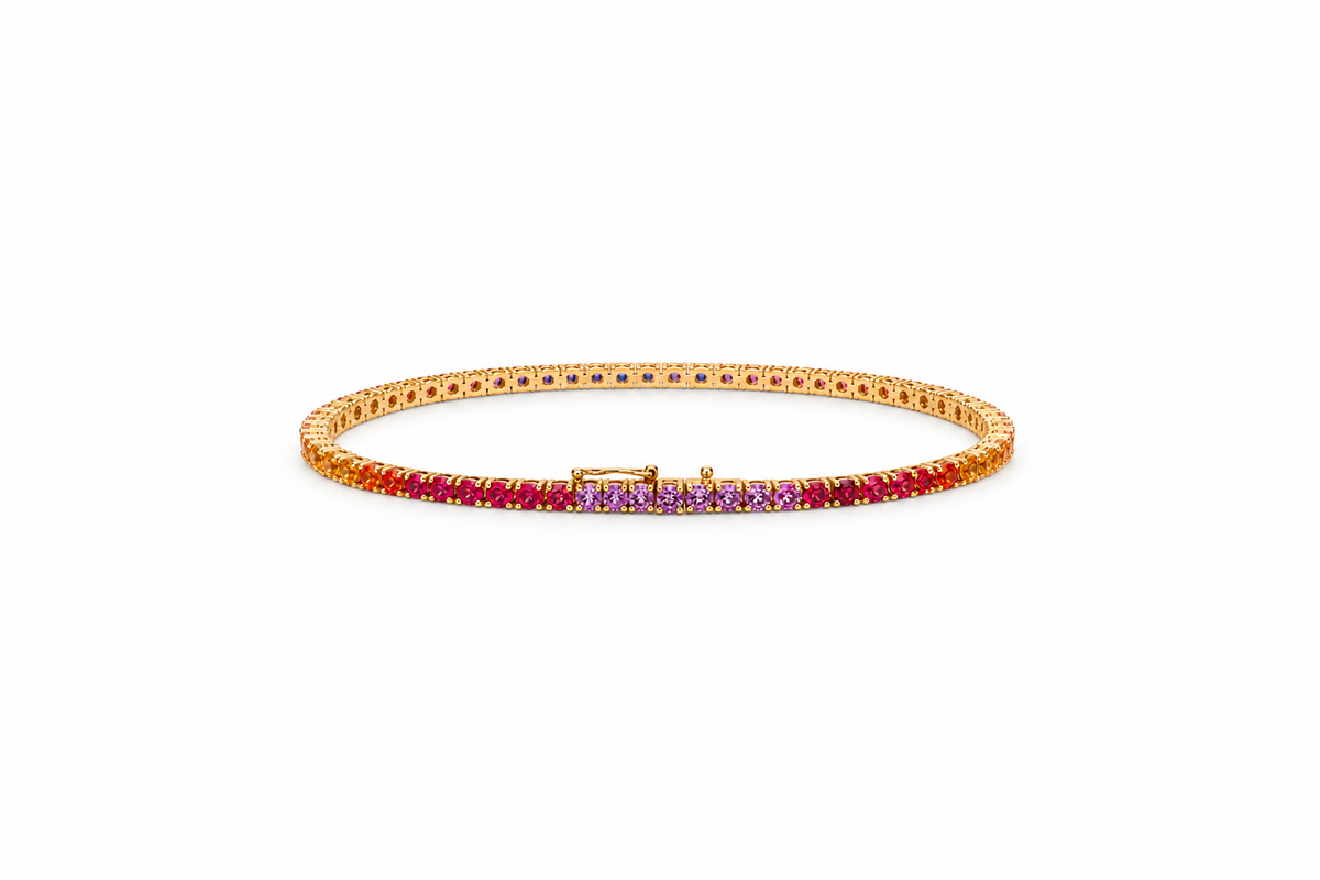 Sunset Sapphire Tennis Bracelet