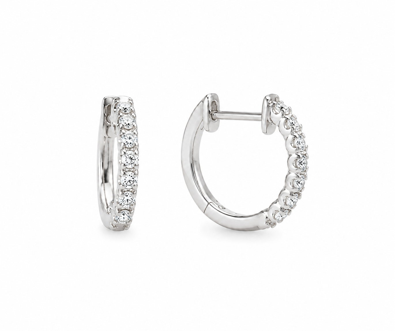 Classic Diamond Hoops