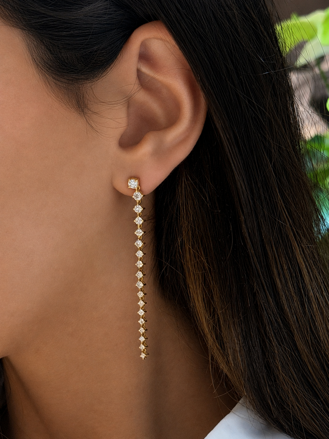 Diamond Line Earrings