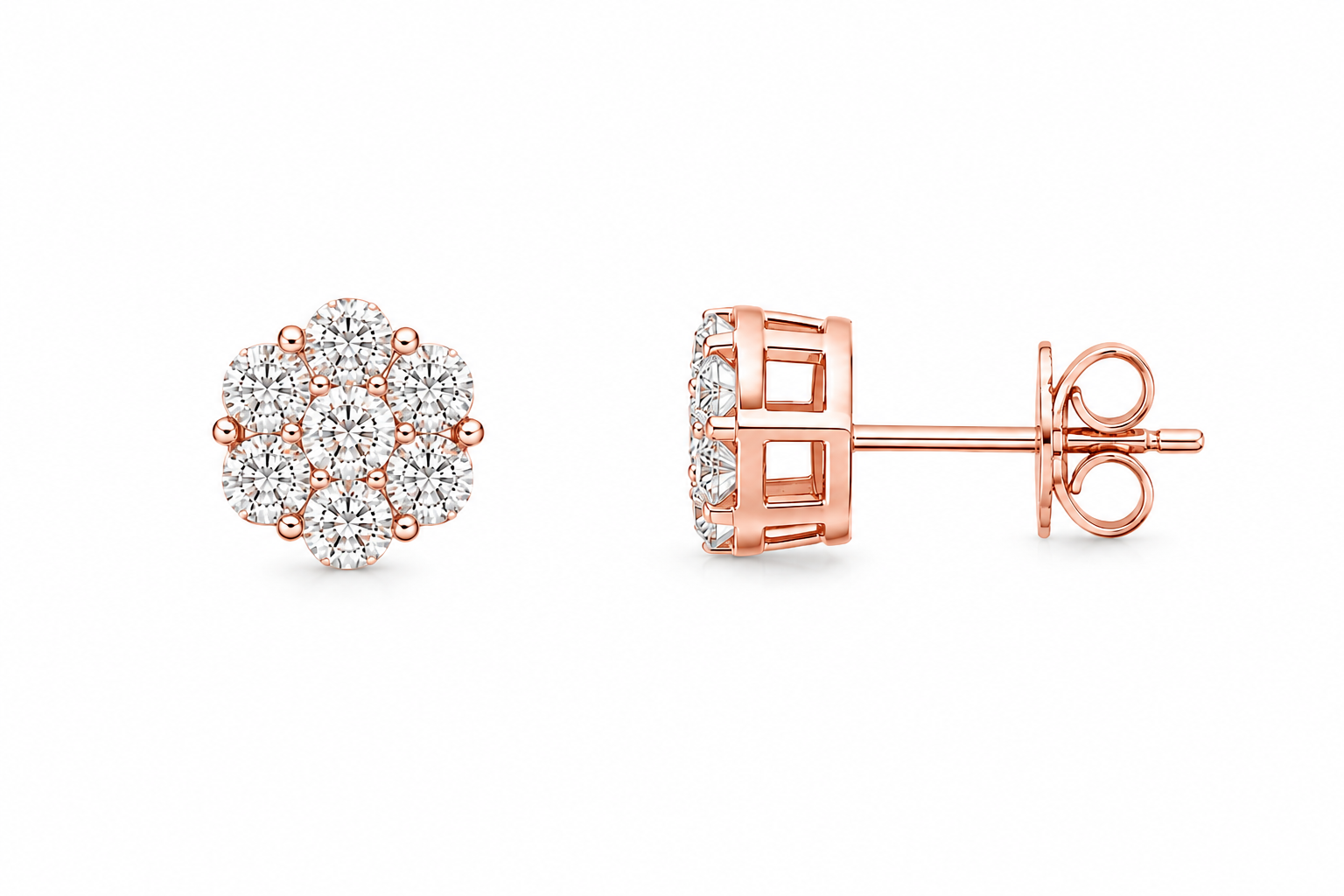 Flower Diamond Studs