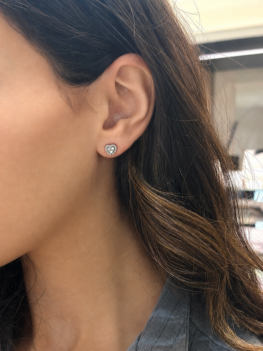 Puces d'oreilles cœur halo