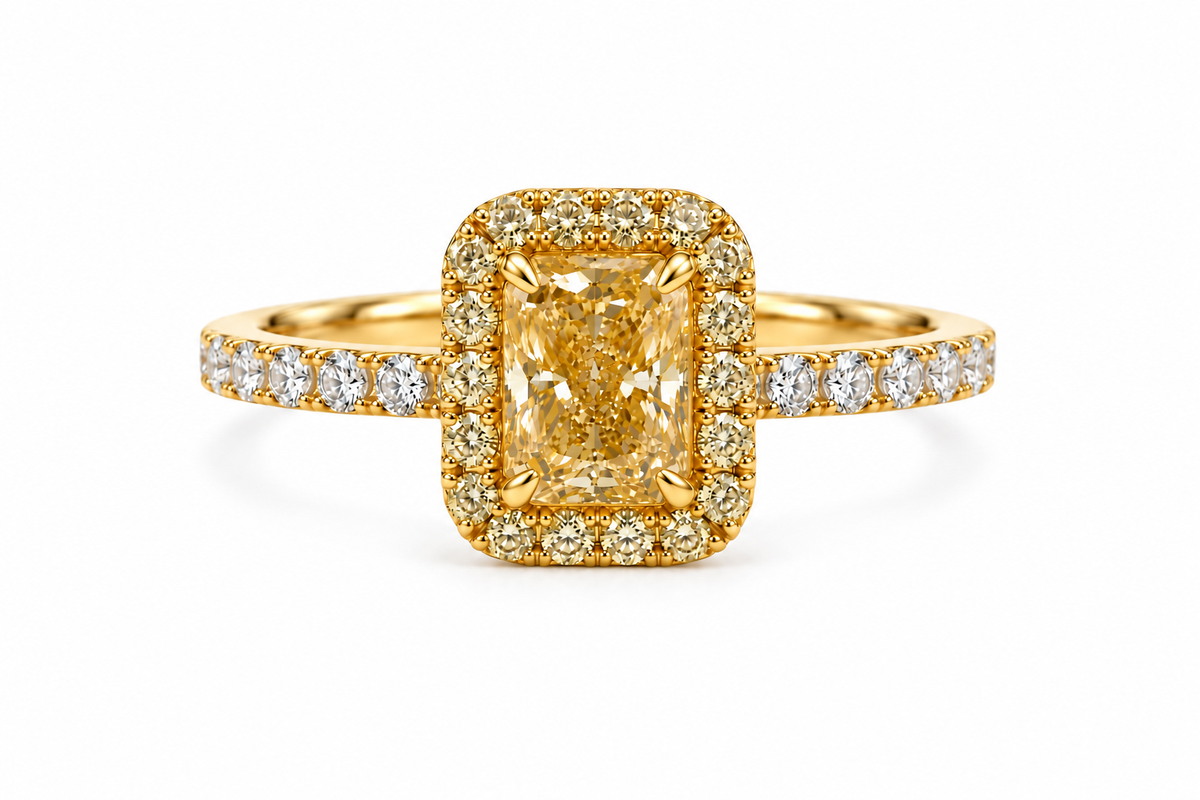Radiant Yellow Diamond Ring