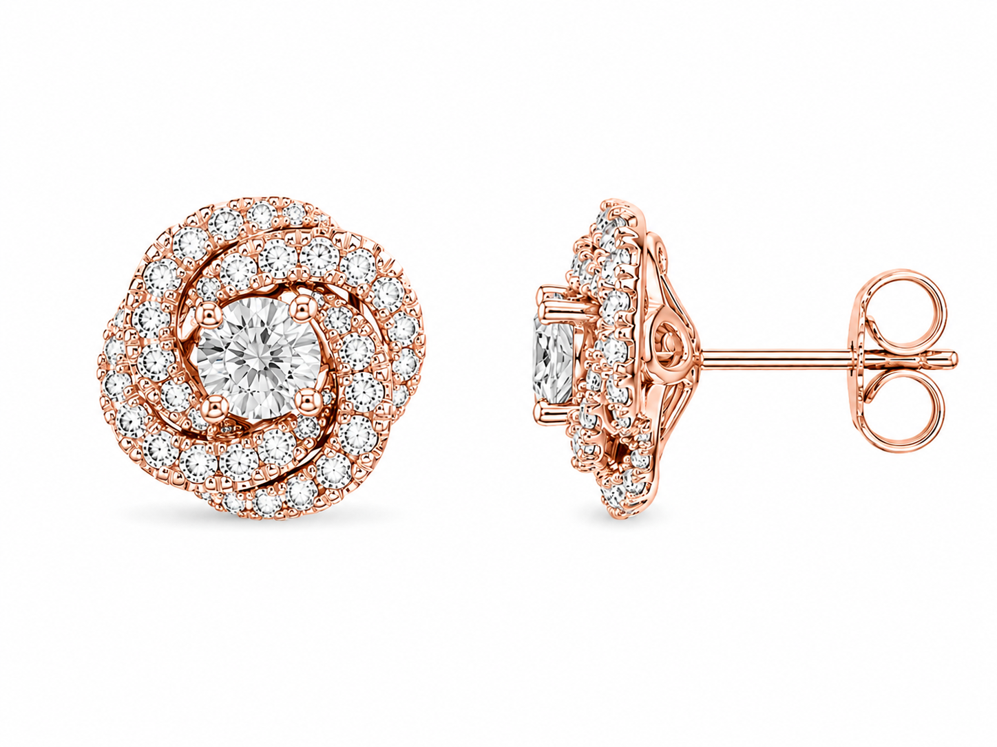 Flower diamonds stud