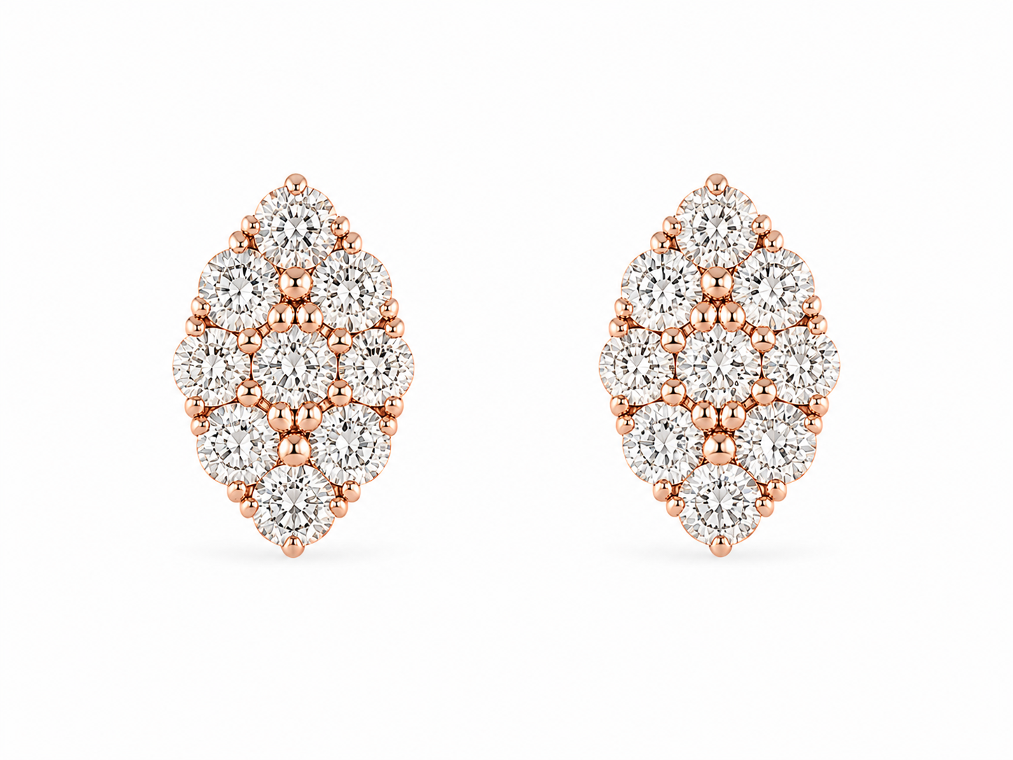 Halo Mini Pearshape diamond studs